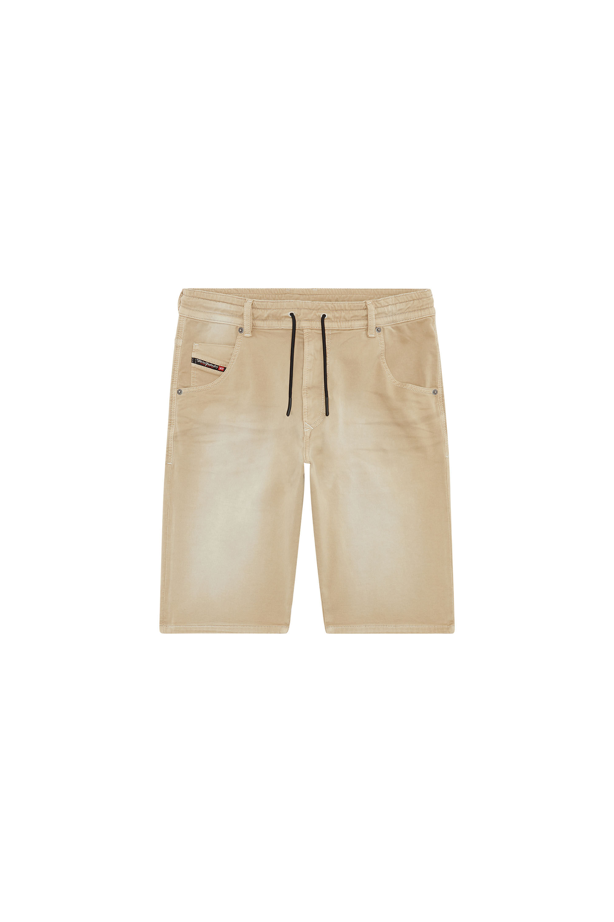 Diesel - D-KROOSHORT-Z JOGGJEANS, Man's Coloured shorts in JoggJeans&reg; in Beige - 2