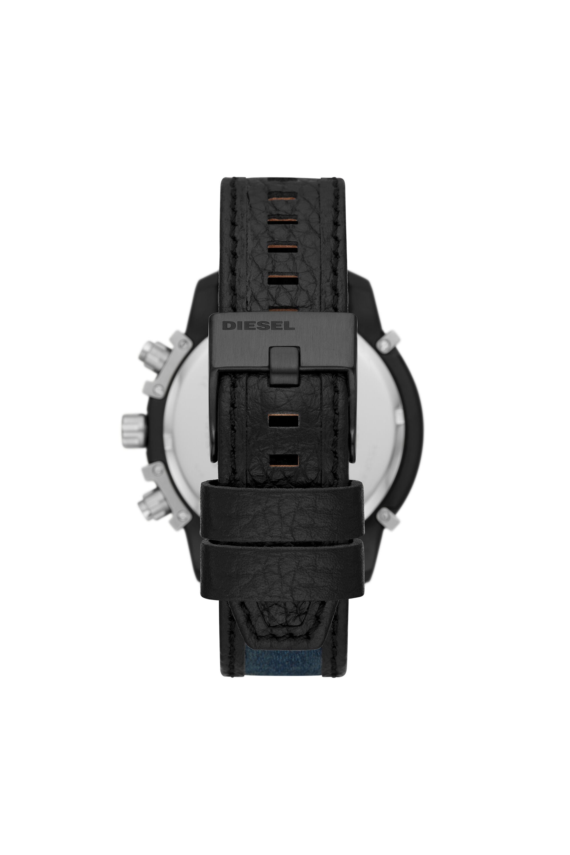 DZ4572 Man: Griffed chronograph denim and leather watch | Diesel