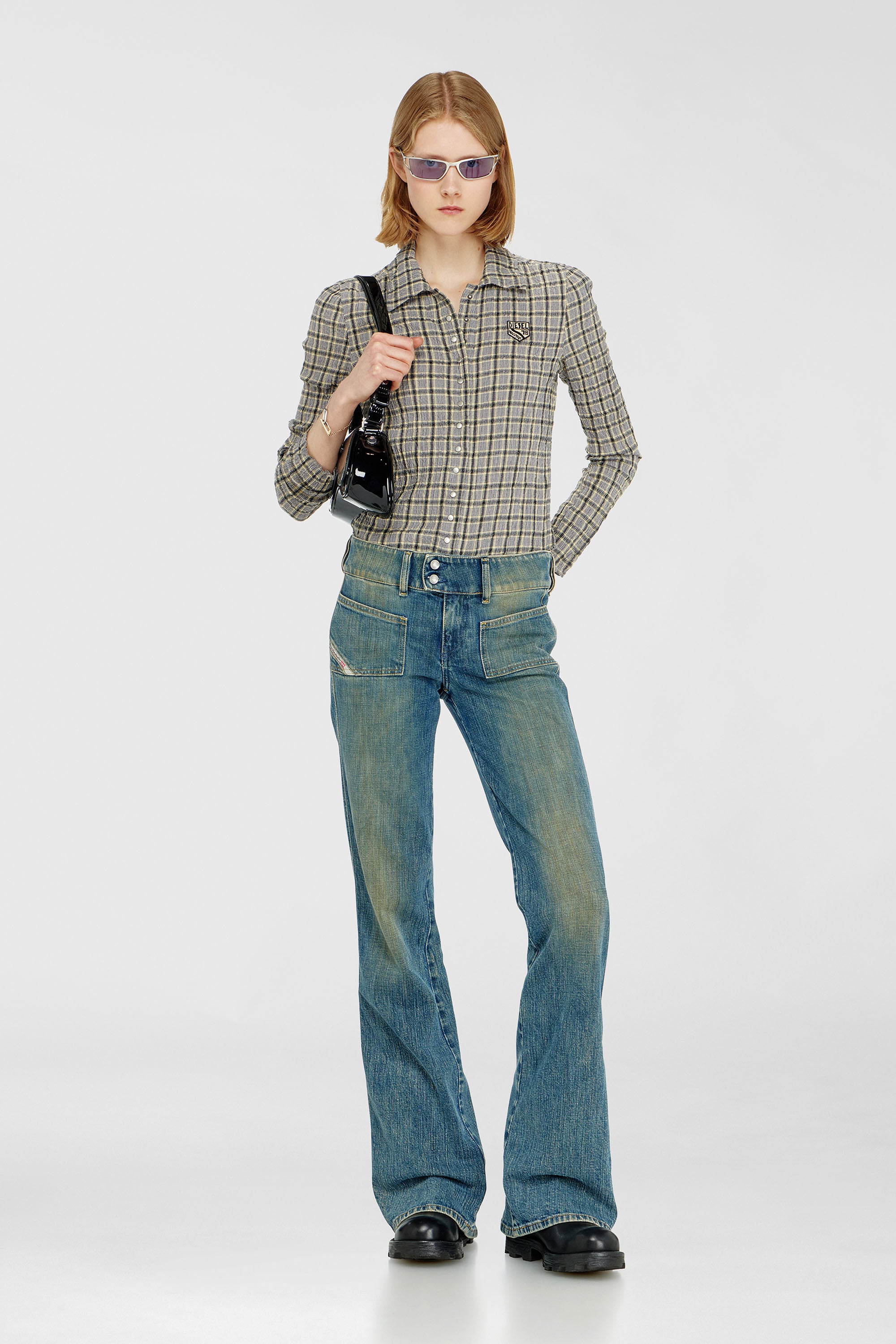 Women's Bootcut Jeans | Low Waist D-Hush | Medium blue | Diesel US