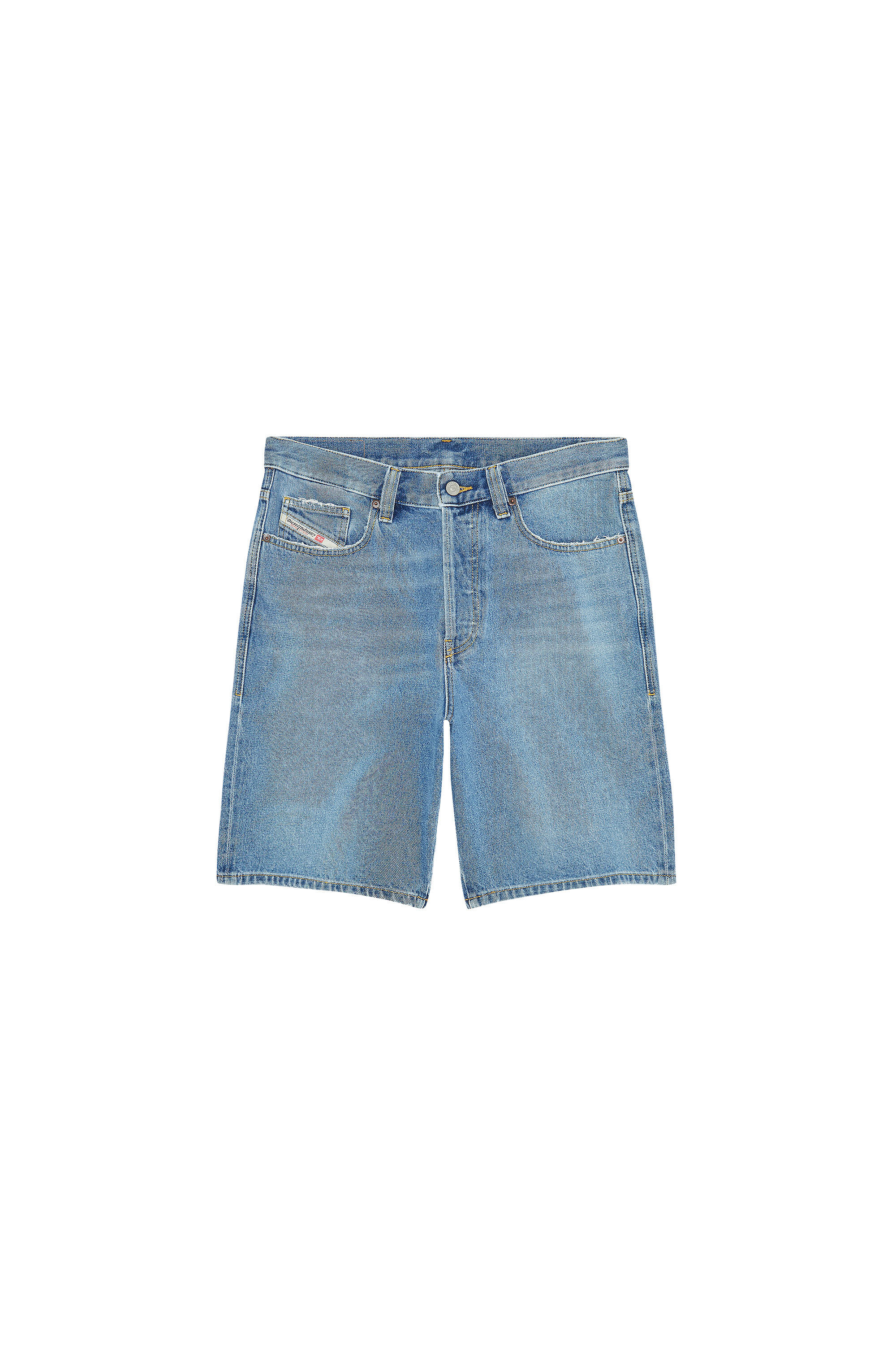Diesel - REGULAR-SHORT, Male's Denim shorts in Light Blue - 2