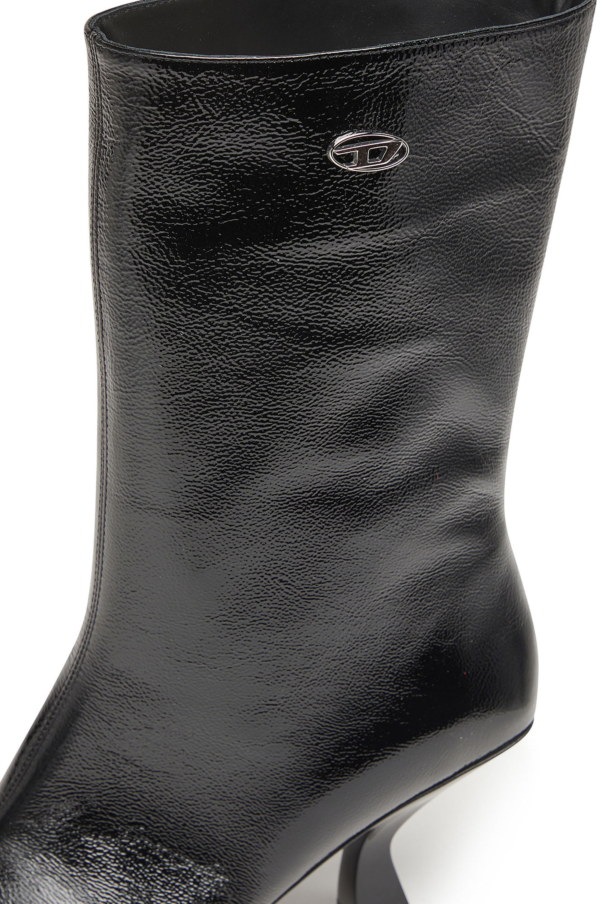 Women's D-Amber-Square-toe ankle boots with naplak effect | Black