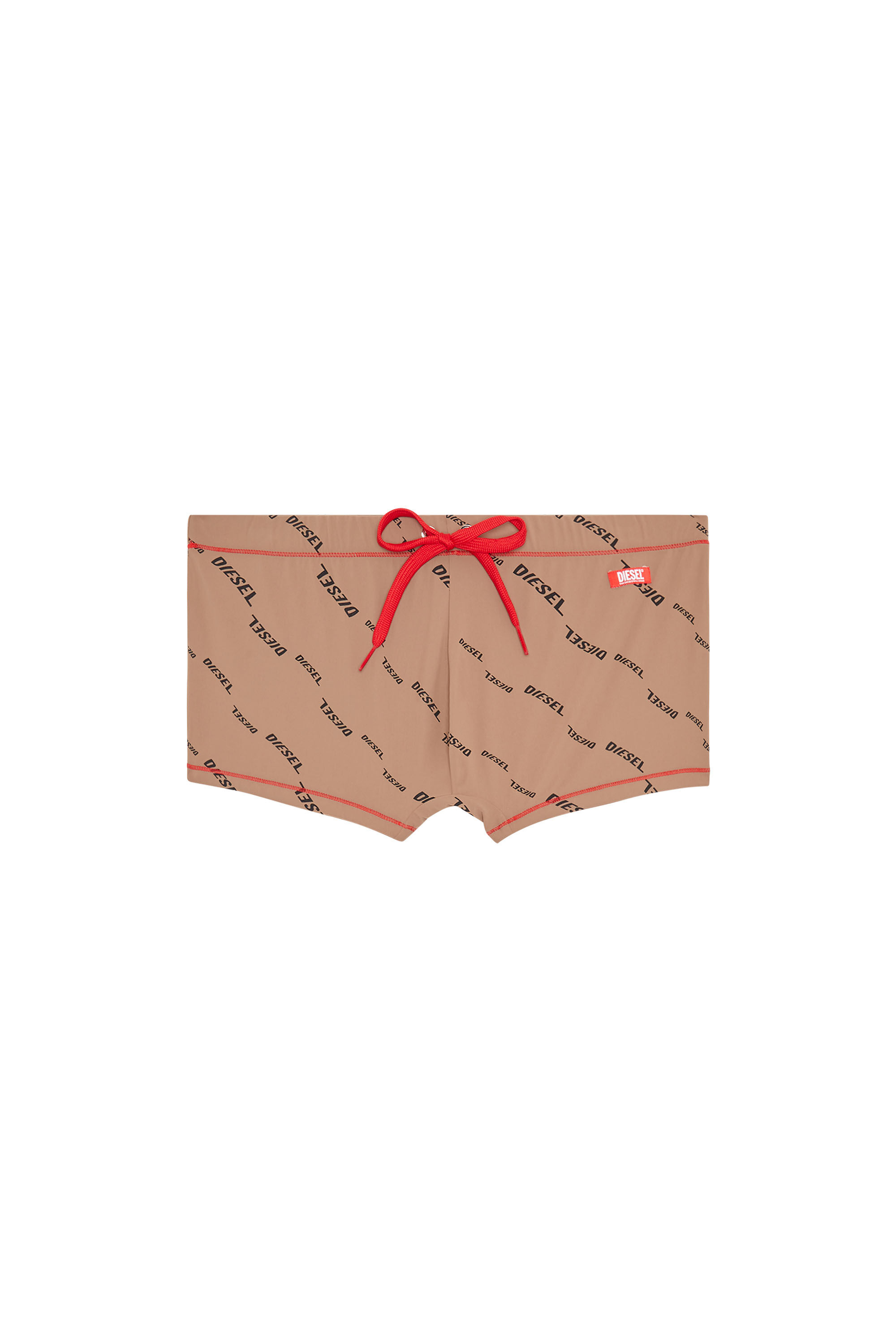 BMBX-BRAD Man: Nude swim shorts with logo print | Diesel