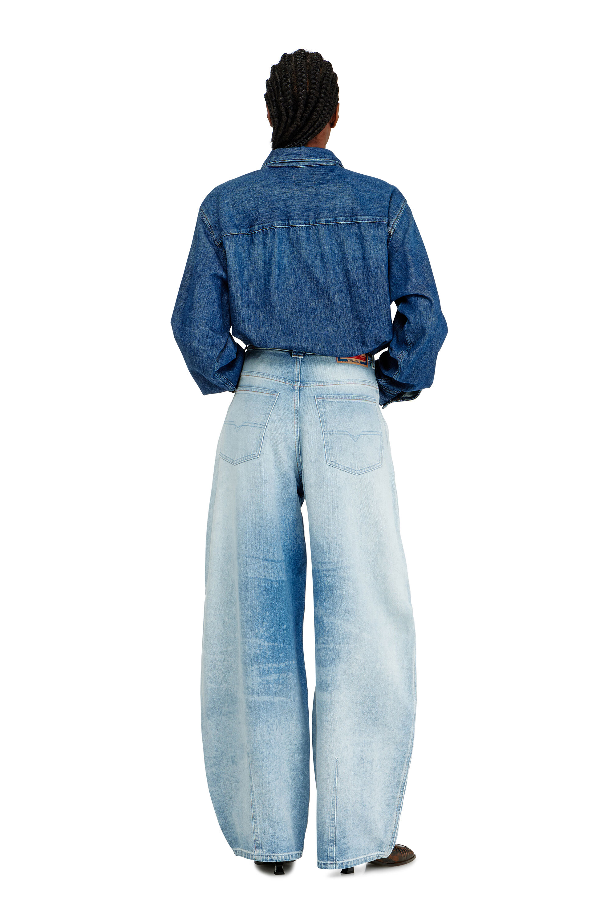 Light Blue Relaxed Fit Jeans for Women | Diesel® US