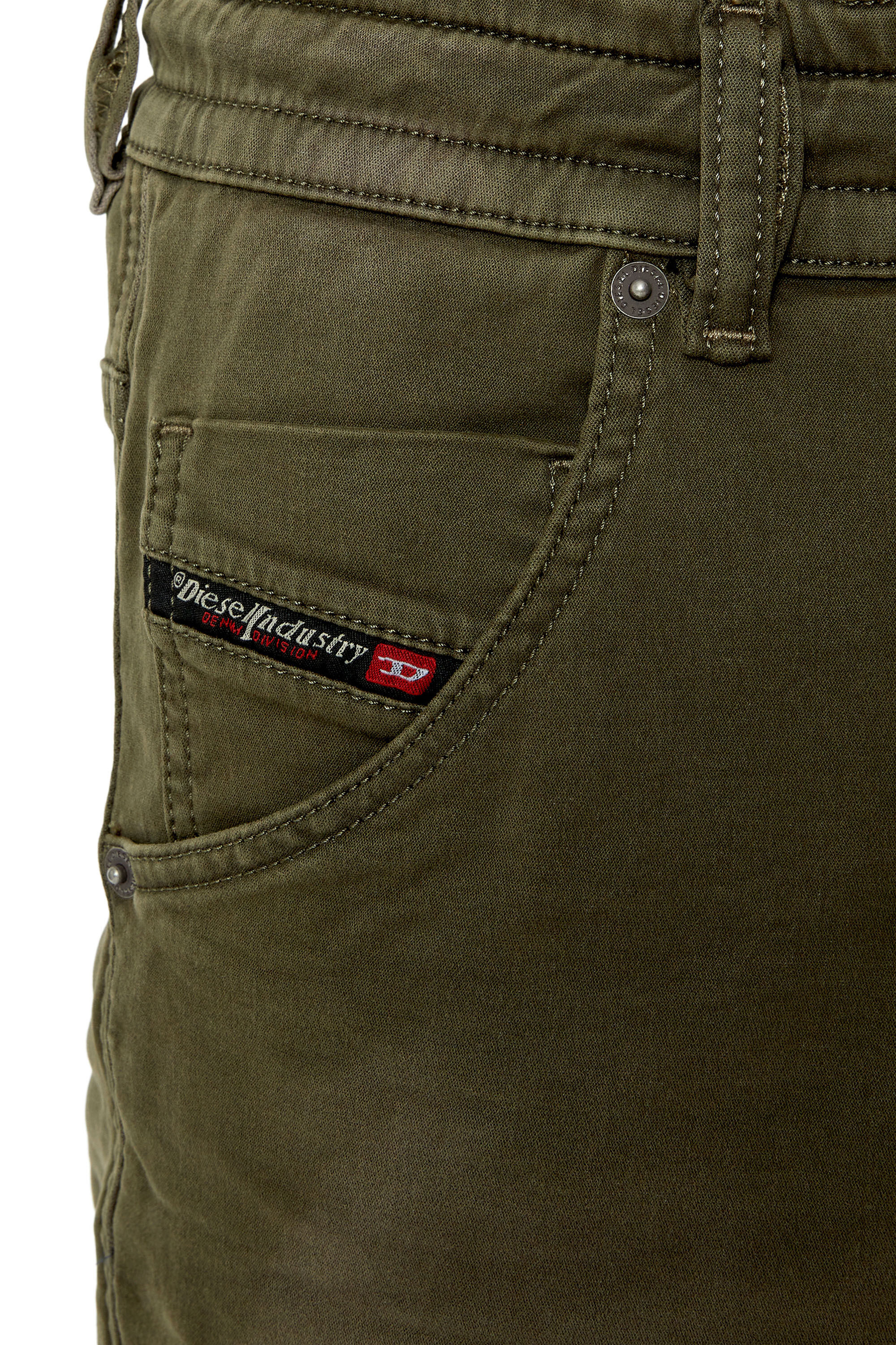 Diesel - D-KROOSHORT-Z JOGGJEANS, Male's Coloured shorts in JoggJeans® in Green - 4