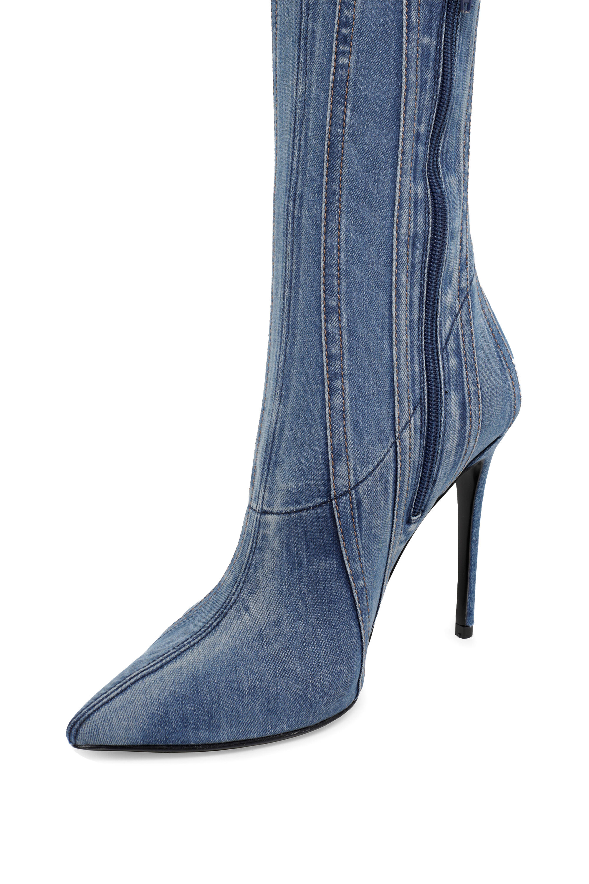 Diesel - D-YUCCA OTK, Female's D-Yucca Otk - Over-the-knee boots in denim in Blue - 5