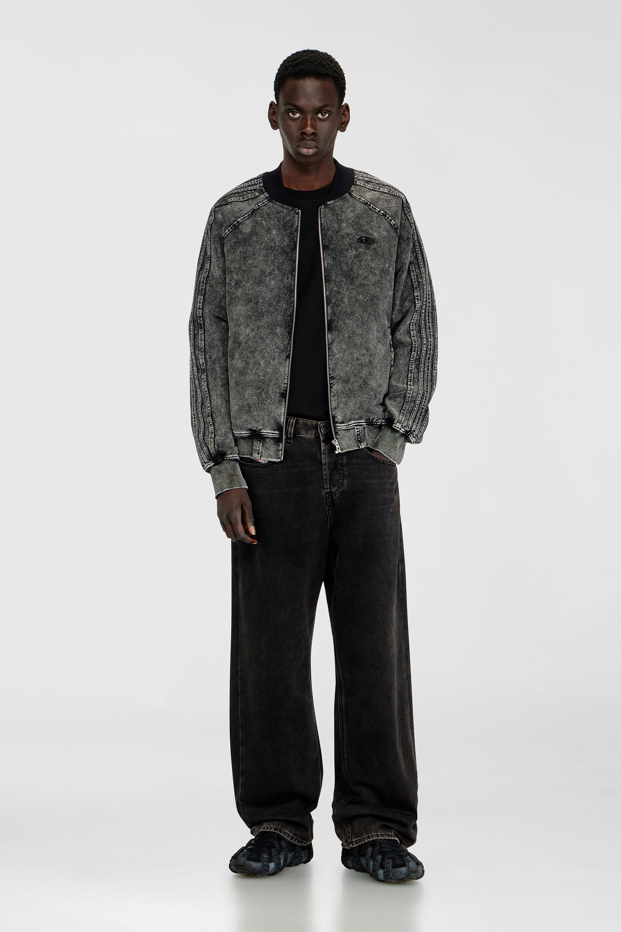 Men's Regular Jeans | Black/Dark grey | Diesel 2001 D-Macro