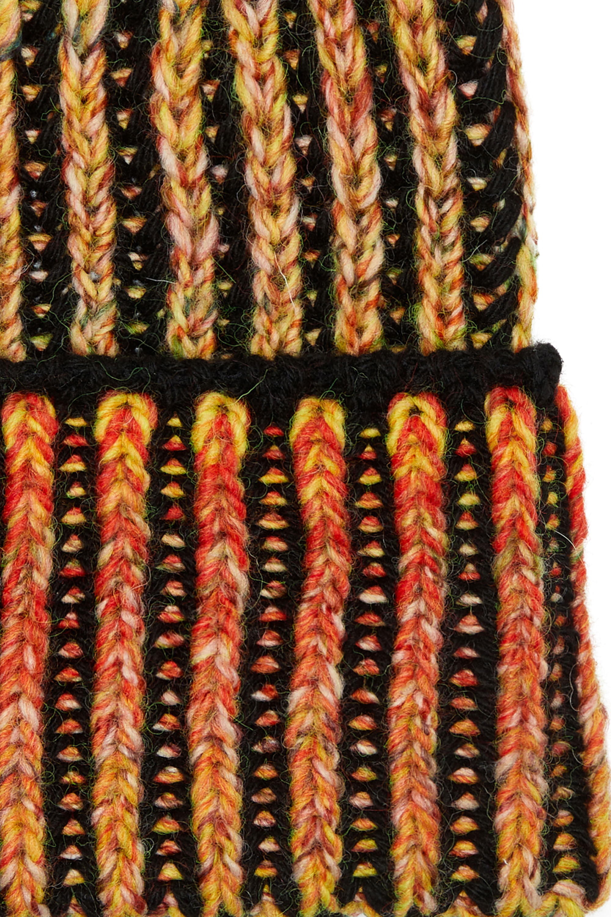 Diesel - K-BIRBY, Bonnet côtelé à rayures fluo dégradées Mixte in Polychrome - 3
