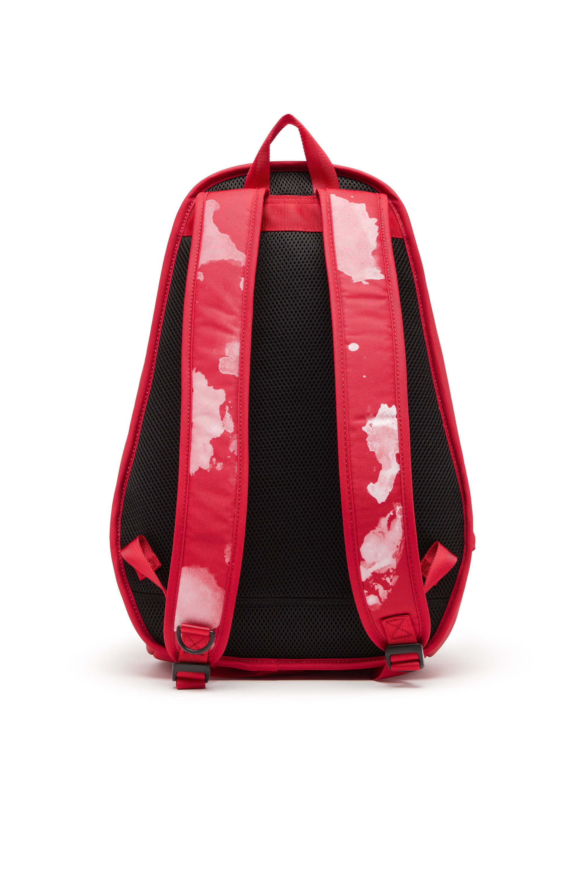 Diesel - RAVE BACKPACK X, Rave Backpack X - Sac à dos en tissu avec imprimé à logo Homme in Rouge - 3