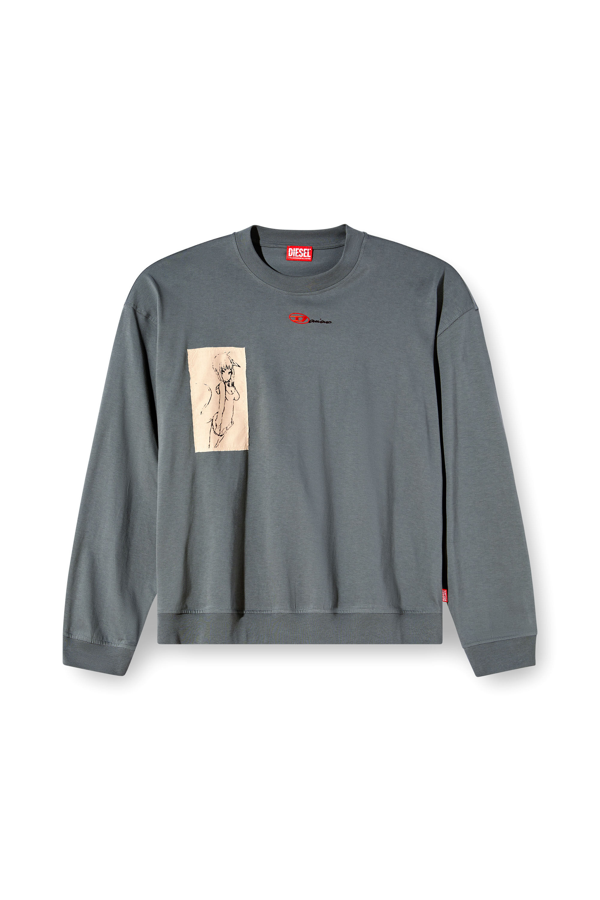 トップス Boxy Long Sleeve T-Shirt Boxy Long Sleeve T-Shirt - Off White | Mens Tees & Vests