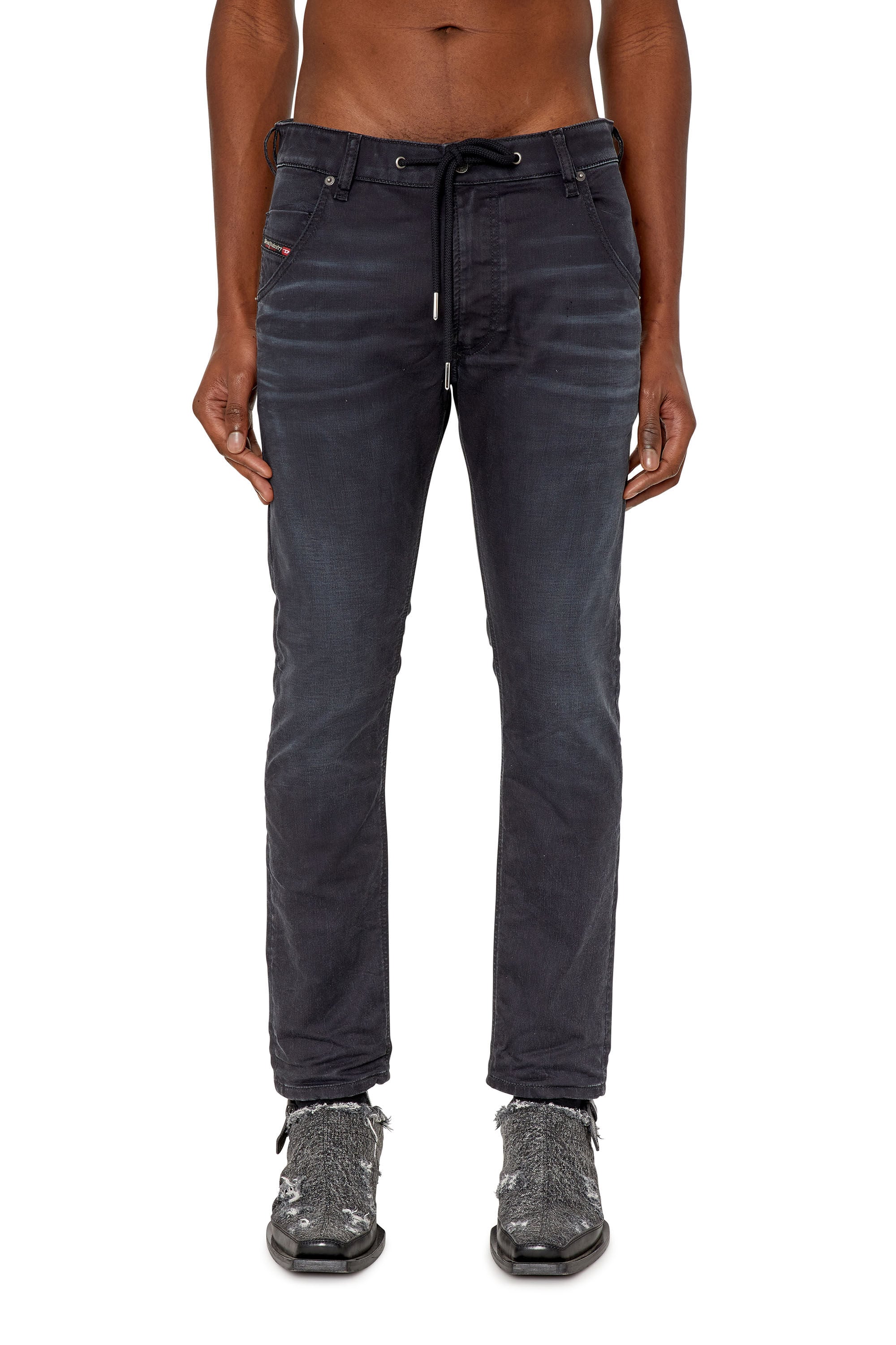 KROOLEY-Y-NE Man: tapered Black/Dark grey Jeans | Diesel