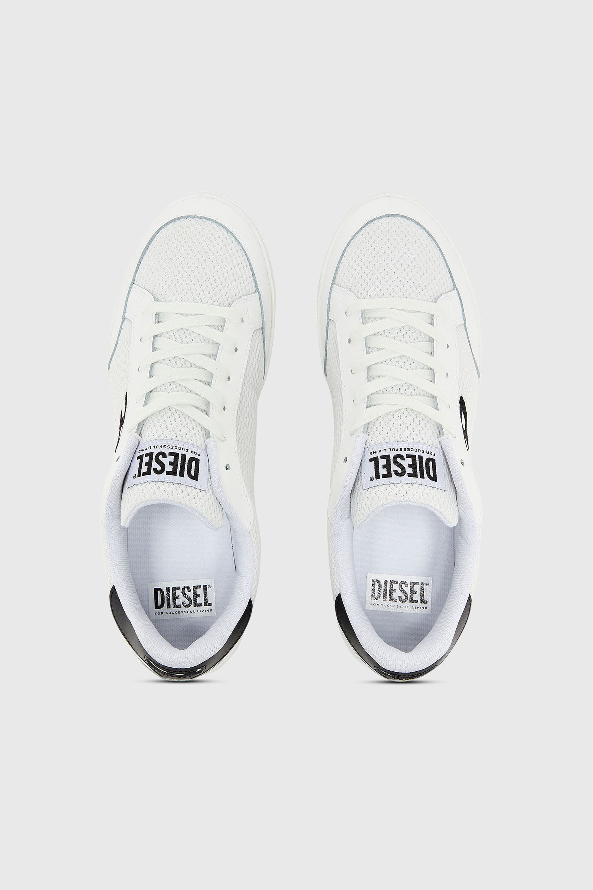 Diesel - S-D-LEO LOW, Man's D-Leo - Sneakers in mesh with logo in White - 4