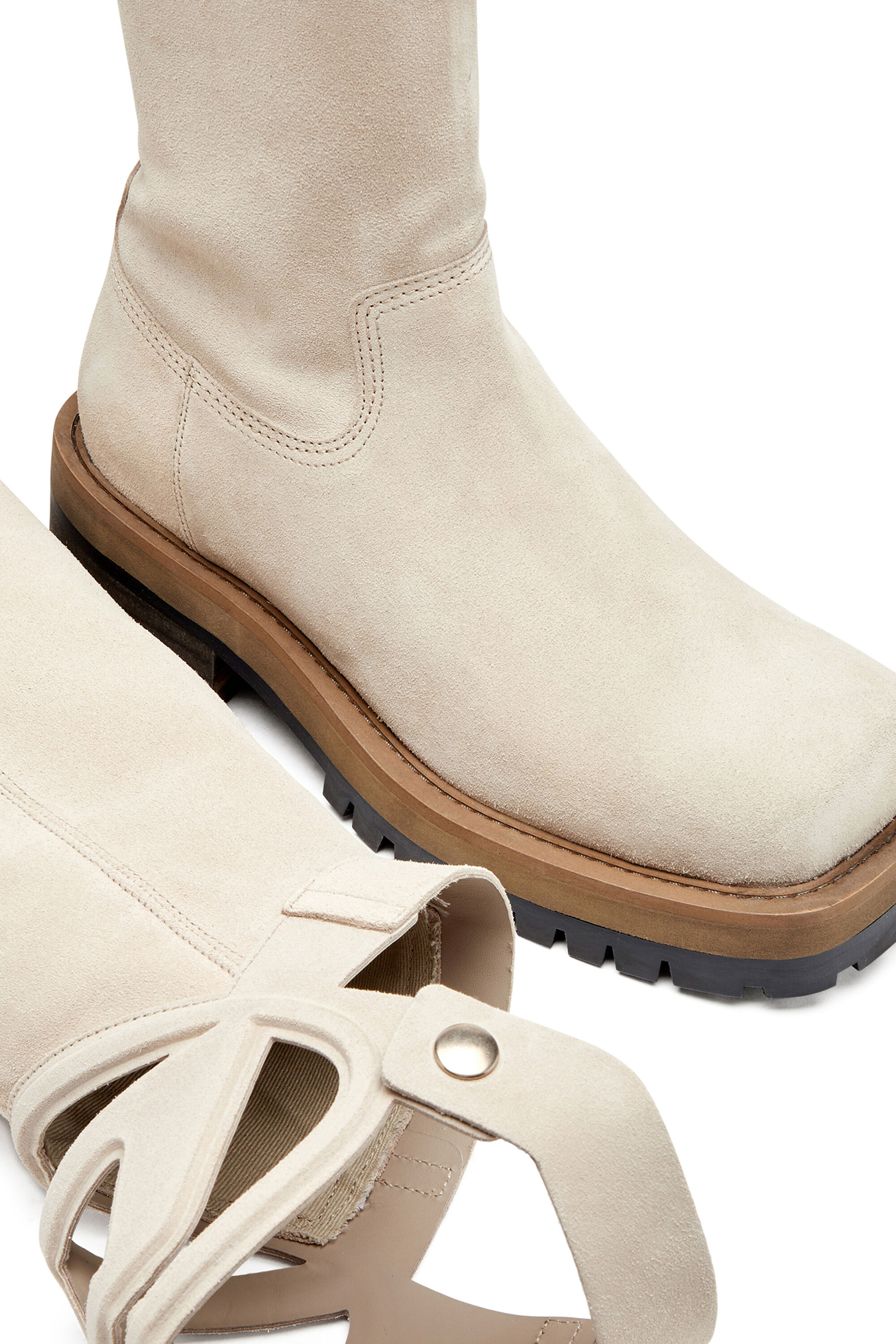 Women's D-Texan-High and low Texan biker boot | Brown | Diesel