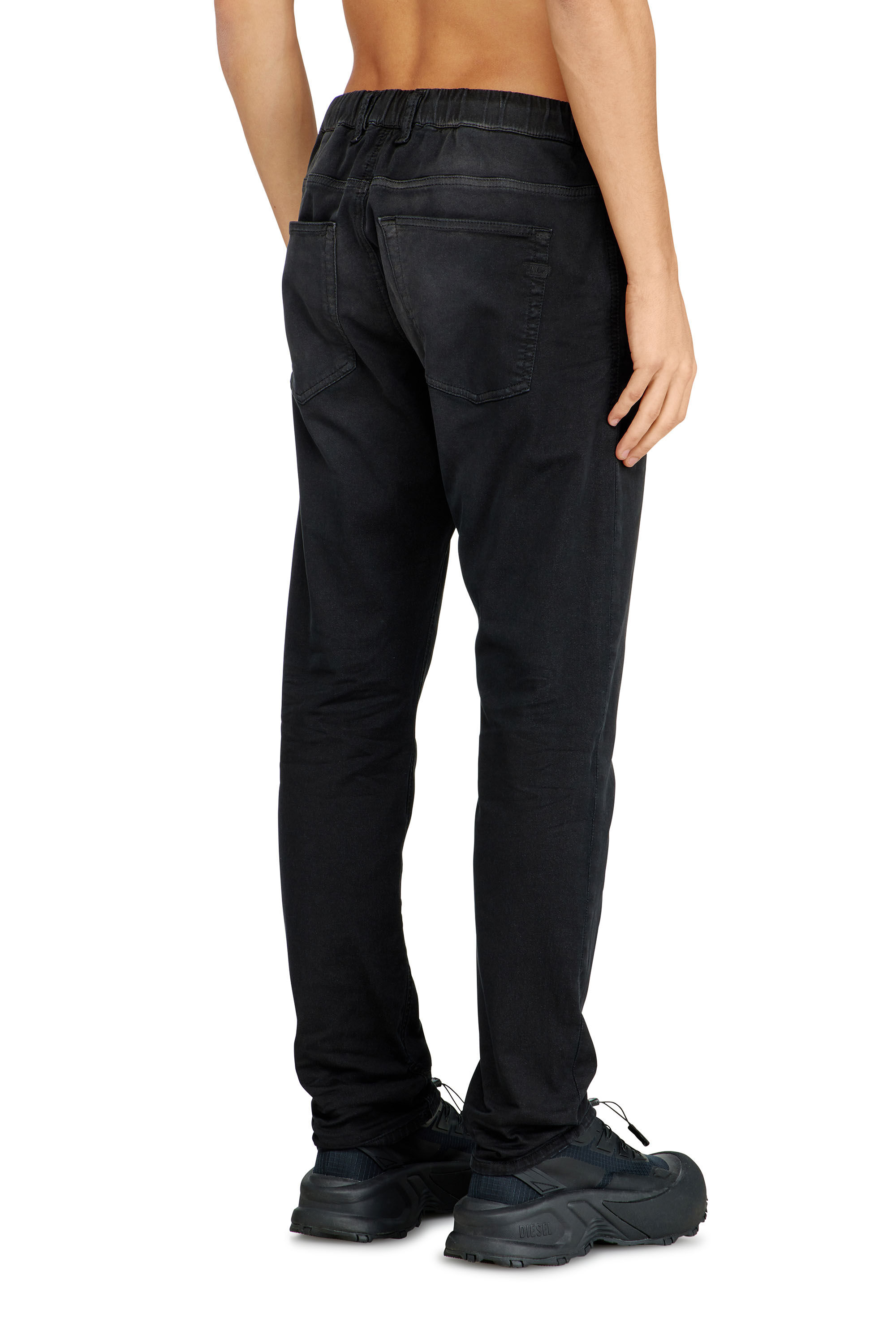 Men's Regular Jeans | Black | Diesel 2032 D-Krooley-BW Joggjeans®