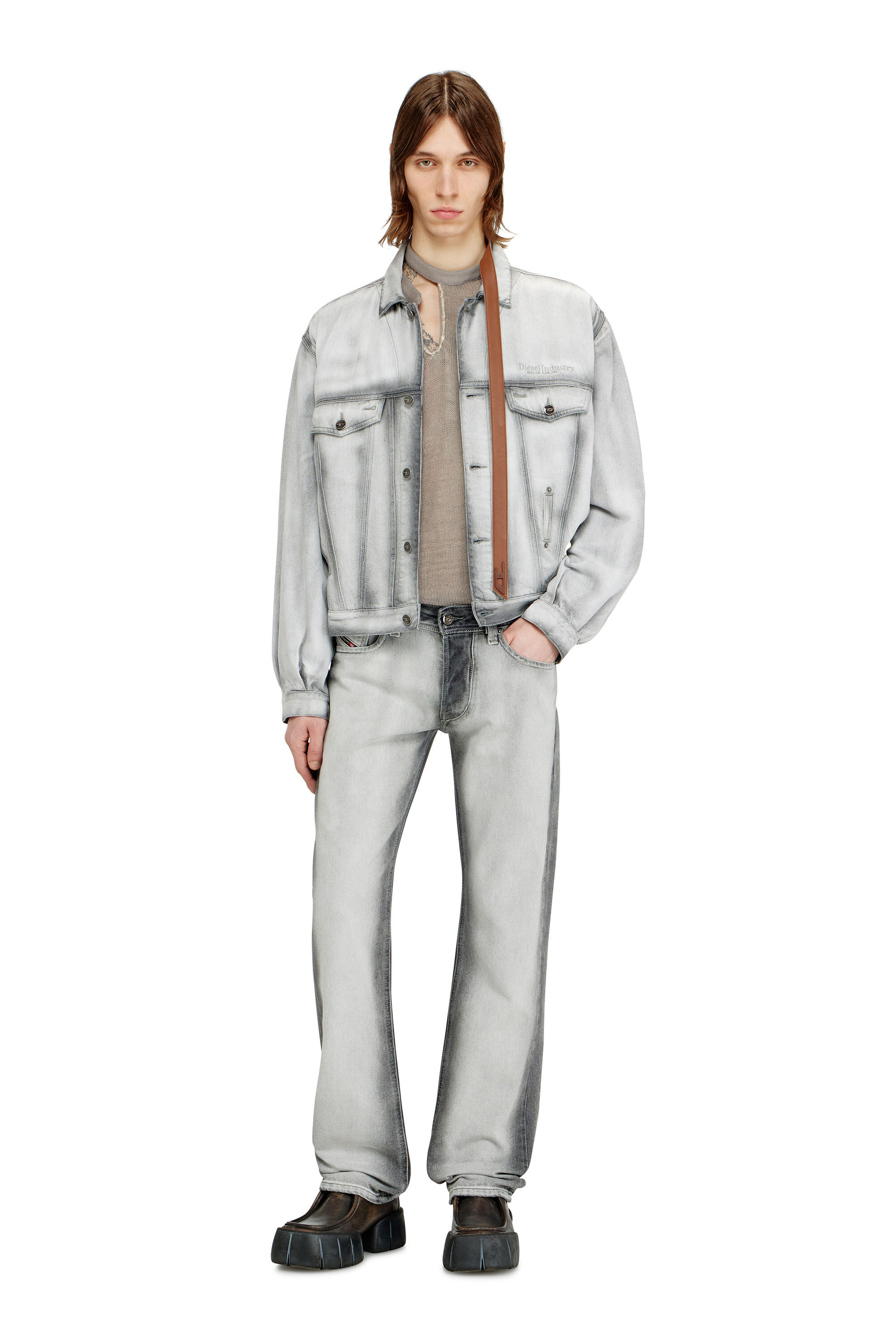 Men's Regular Jeans | Dark Grey | Diesel 1985 Larkee