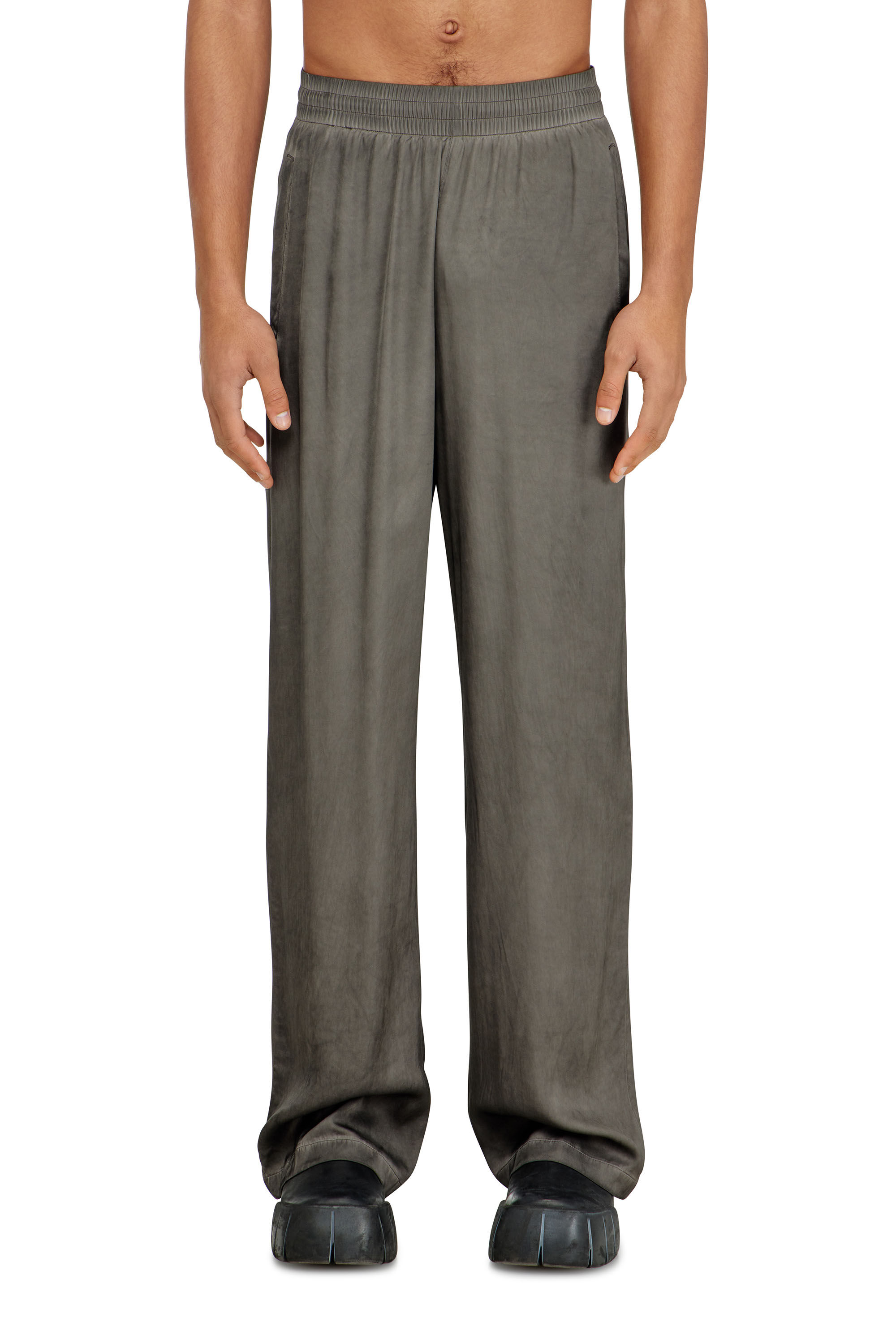 Men's Track pants in treated fluid viscose | Grey | Diesel