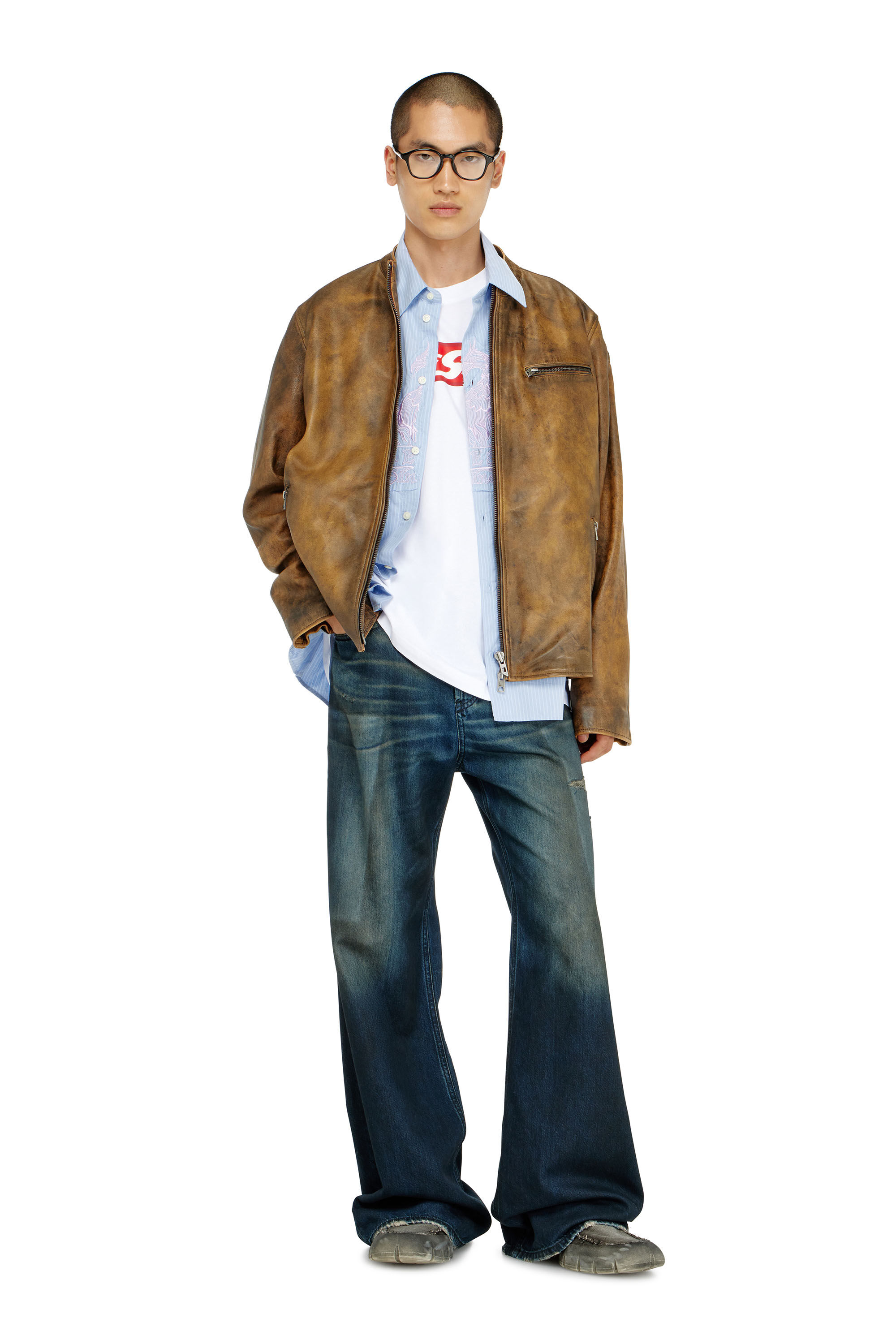 Diesel - T-BOXT-AA20, T-shirt en coton avec logo Diesel imprim&eacute; Homme in Blanc - 1