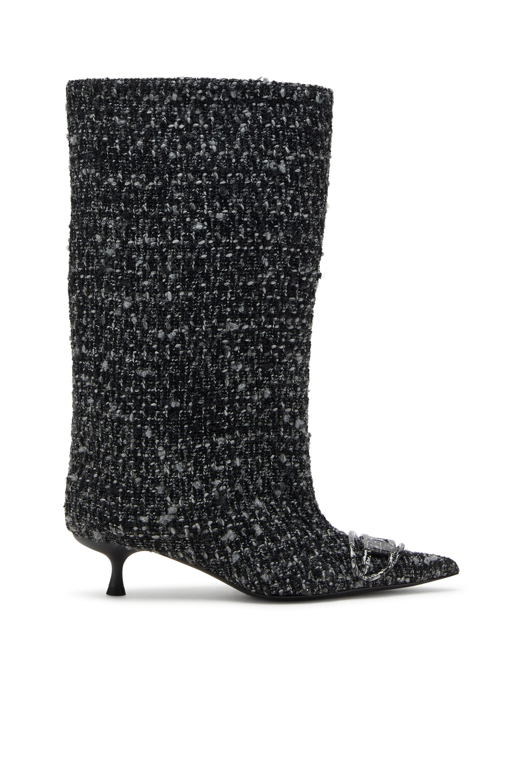 Diesel - D-VENUS 40 KB TUBE, Female's D-Venus-Bouclé  knee-high boots in Black - 1