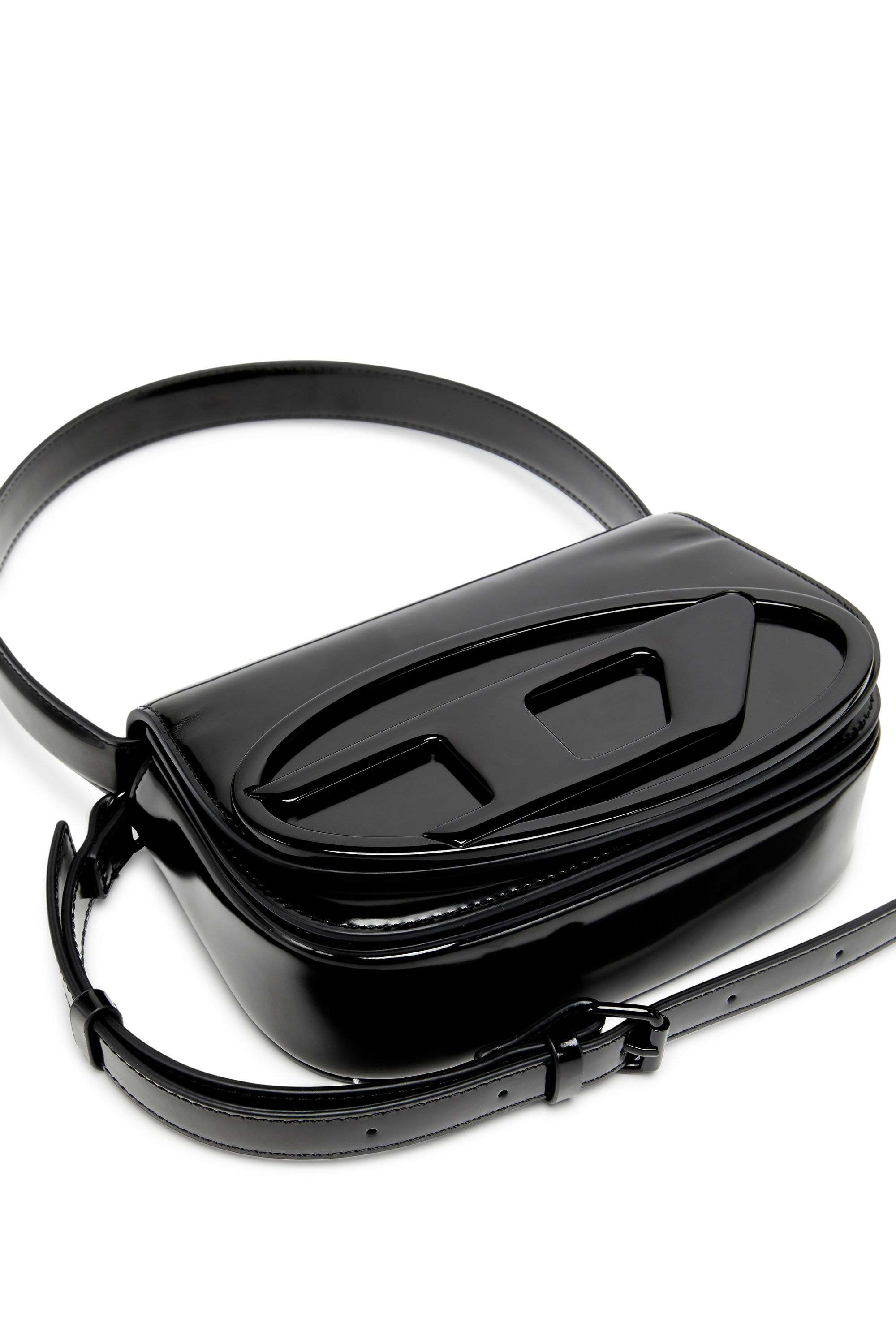 ★DIESEL★ 1DR Shoulder Bag Black X08396PS202T8013 X08396PS2 Women's 1DR-Iconic shoulder bag in mirrored leather | Black