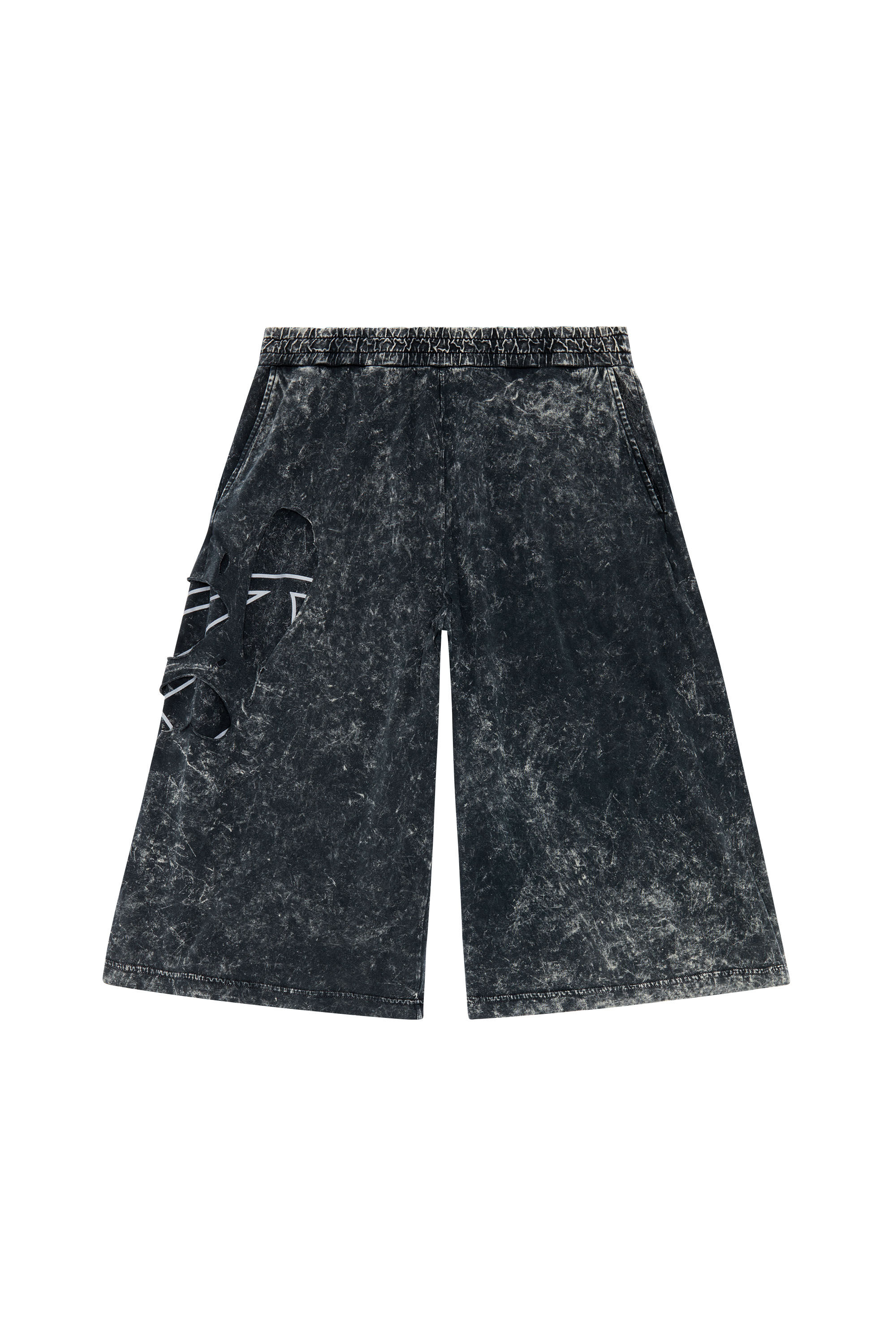 Diesel - P-ECKYO-PEELOVAL, Pantalon Oval D en jersey marbré Homme in Noir - 2
