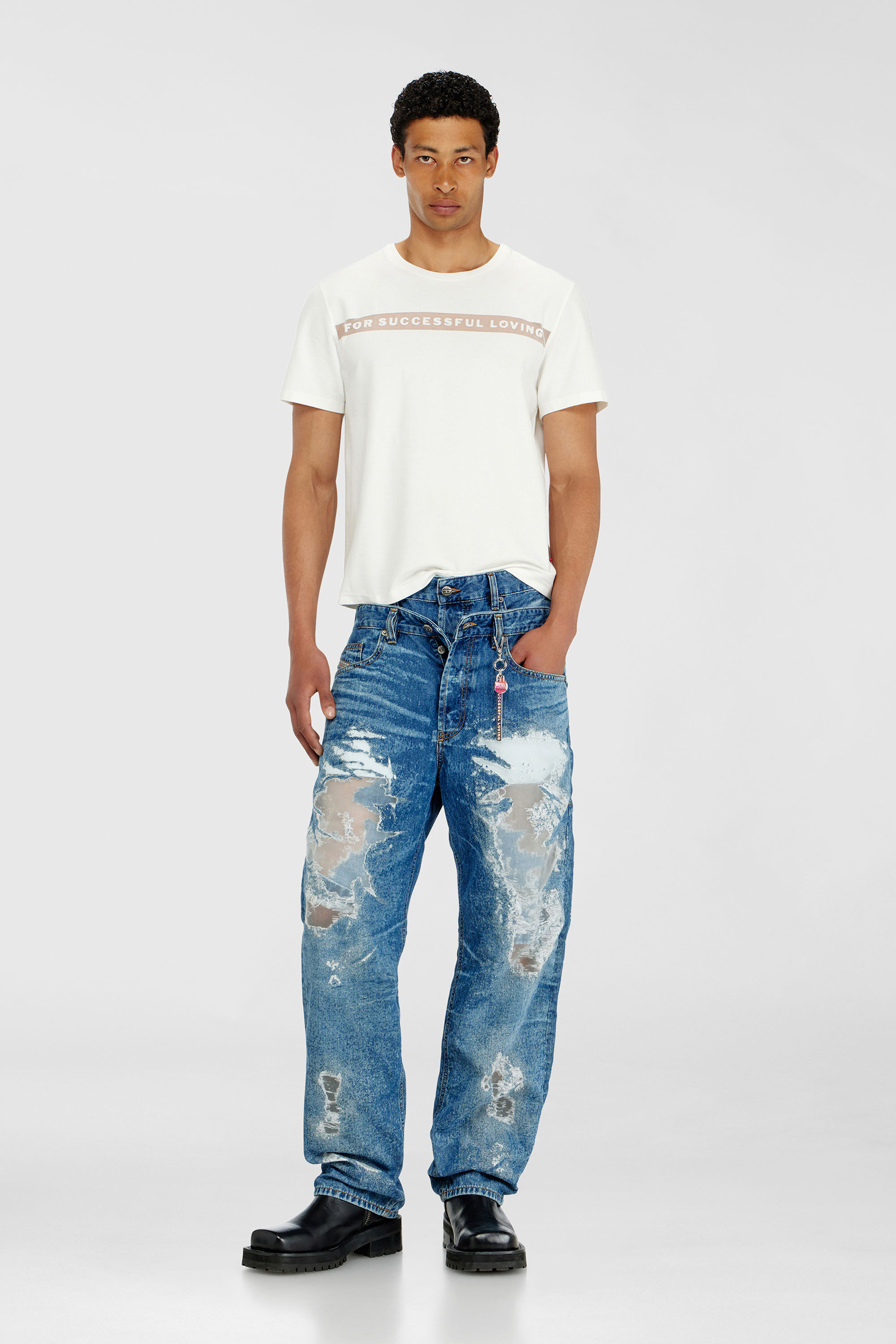Women's T-shirt with For Successful Loving logo | White | Diesel