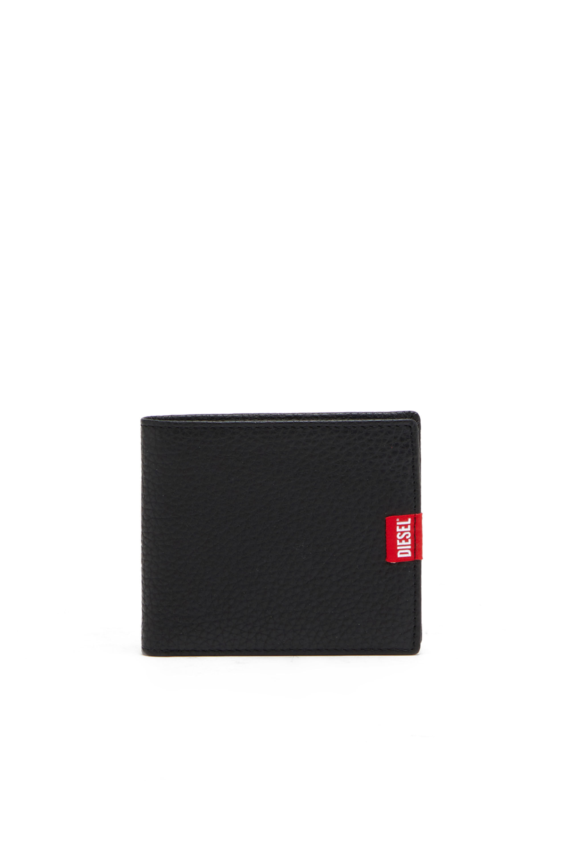 Diesel - BI-FOLD COIN S, Male's Bi-fold wallet in grainy leather in Black - 1