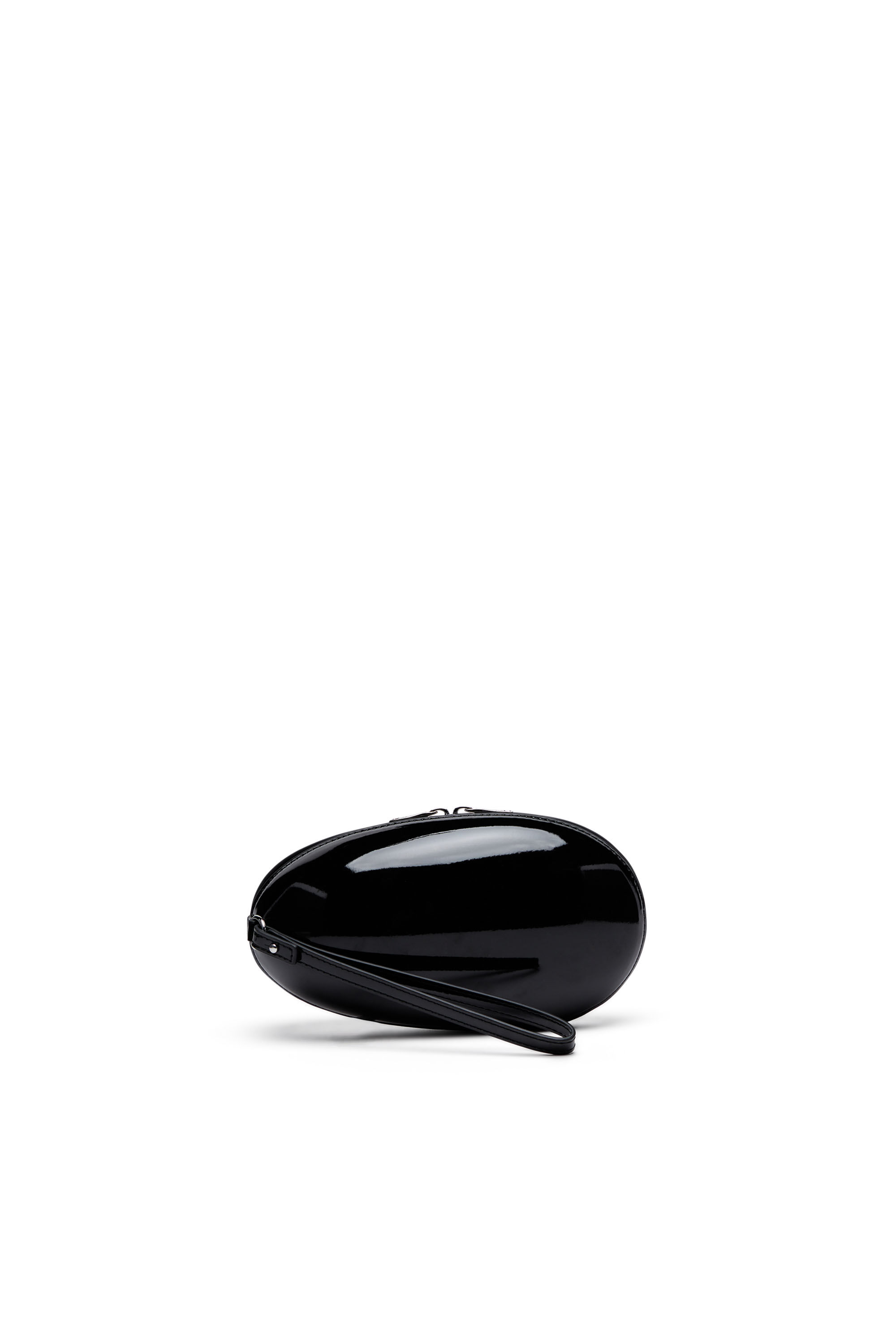 Diesel - 1-DR FOLD CLUTCH, 1-DR Fold-Pochette ovale structurée en PU brillant Femme in Noir - 3
