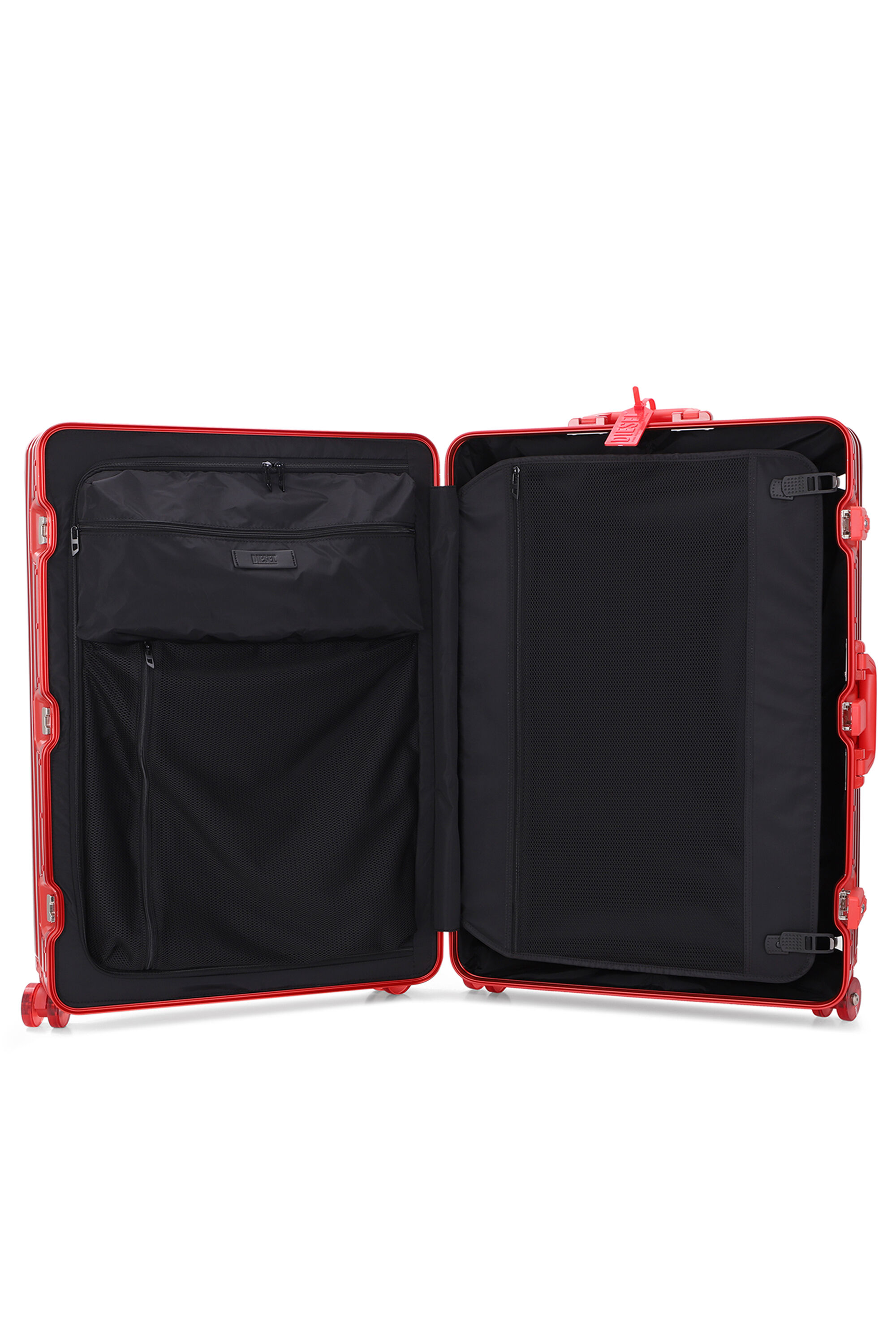 Diesel - DIESEL ALUMINUM TROLLEY- DSL002, Maleta de aluminio tama&ntilde;o L Unisex in Rojo - 4