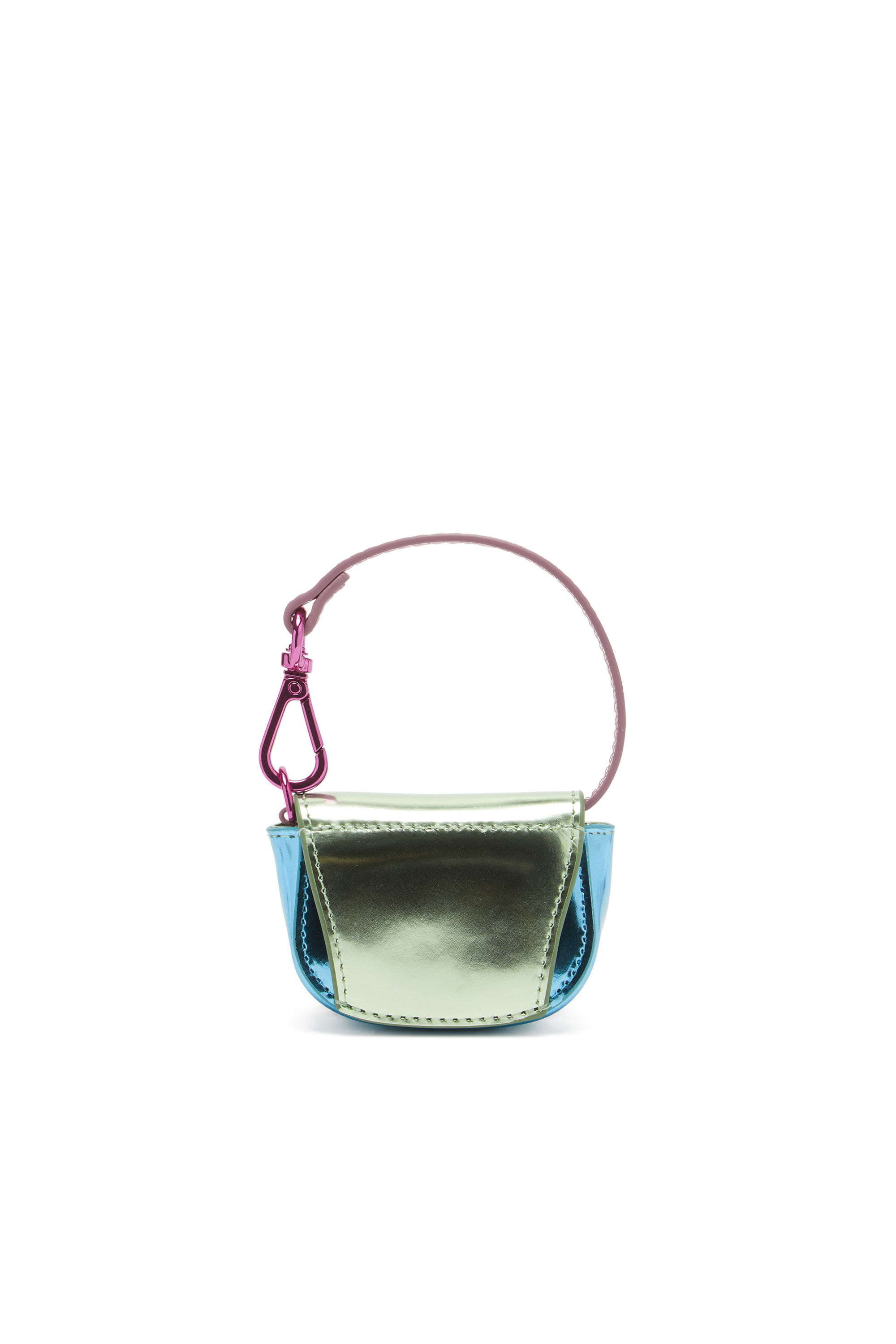Diesel - 1DR XXS, Woman's Iconic bag charm in mirror leather in Green - 2