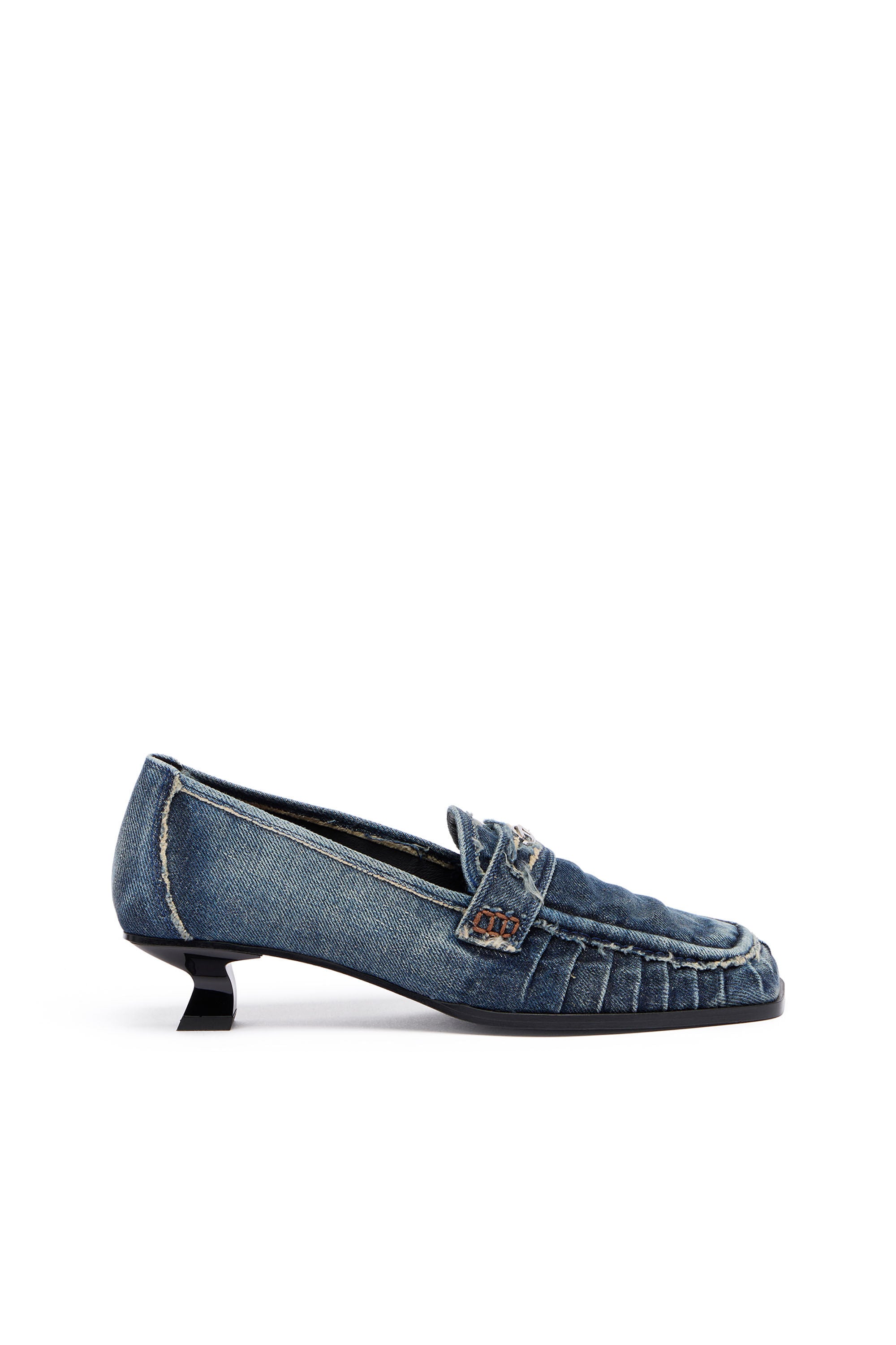 Women's D-Amber-Penny loafers in denim | Blue | Diesel {{Country}}