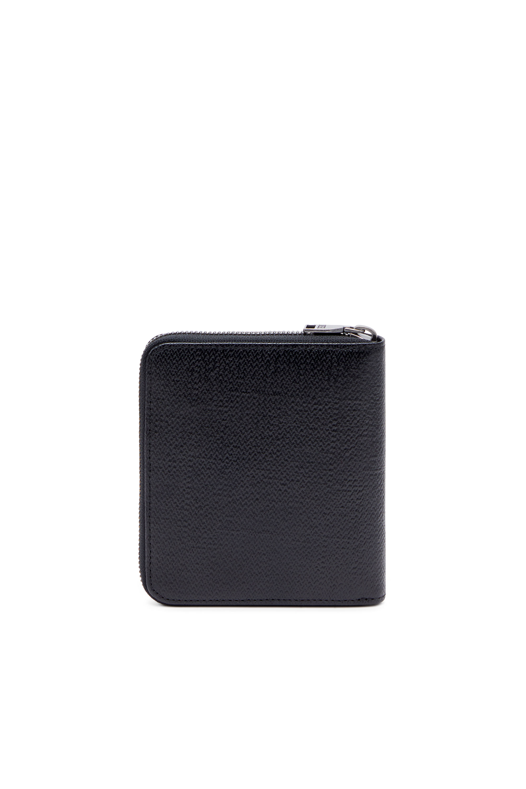 Diesel - BI-FOLD COIN ZIP M, Male's Zip wallet in textured leather in Black - 2