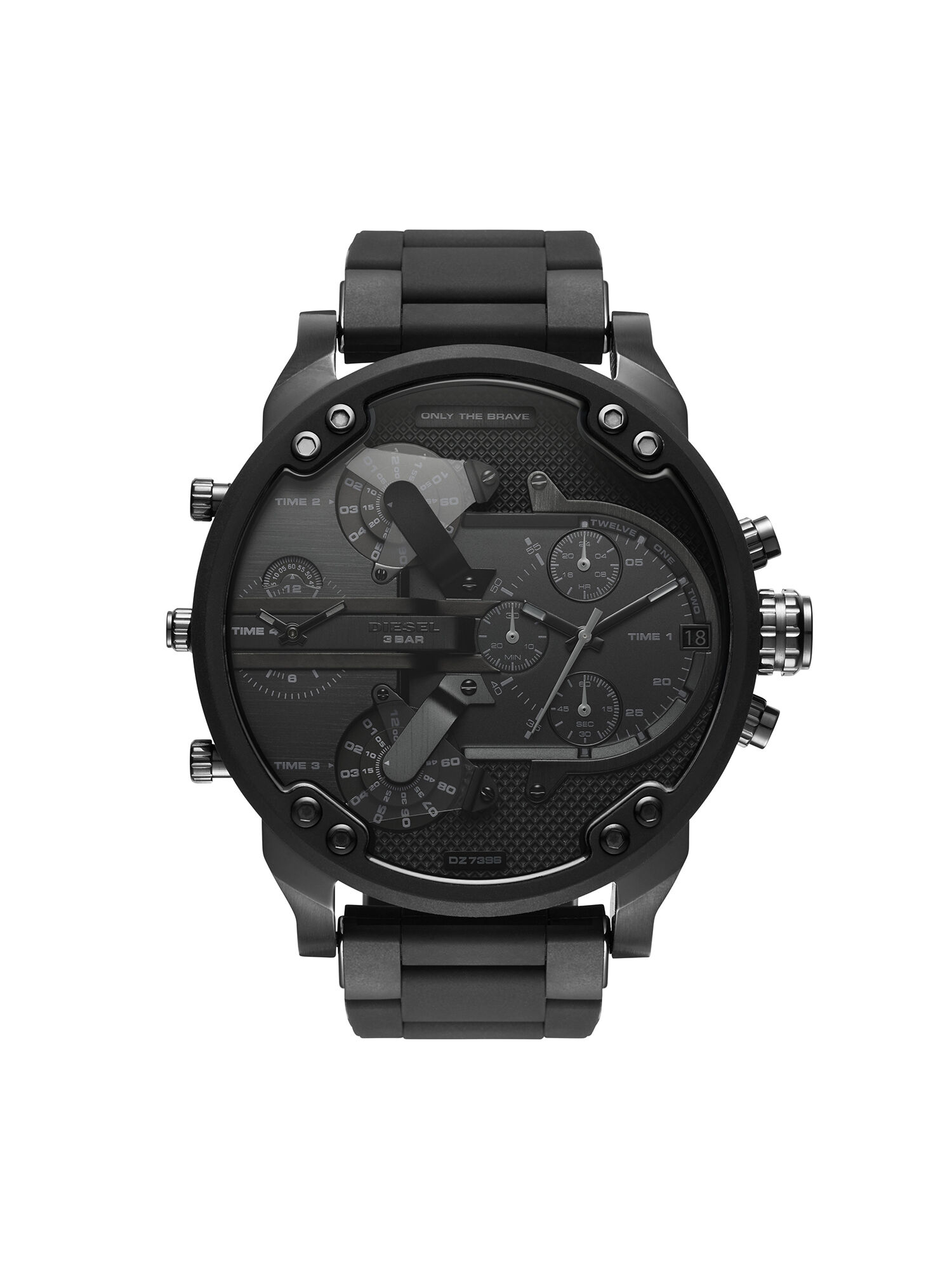 Diesel - DZ7396, Montre avec cadran noir et détail, 55 mm Homme in Noir - 1