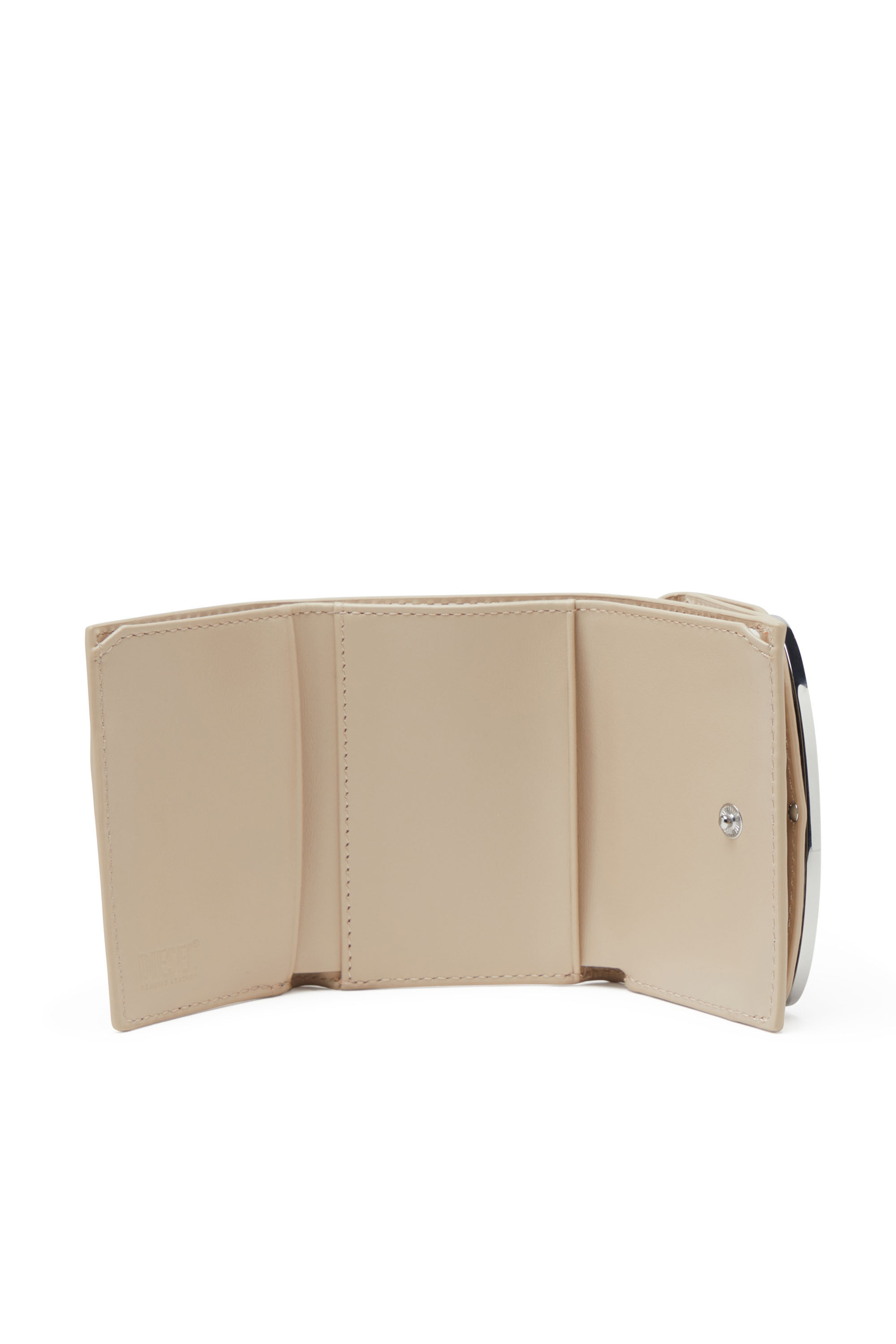 Women's Tri-fold wallet in leather | Beige | Diesel