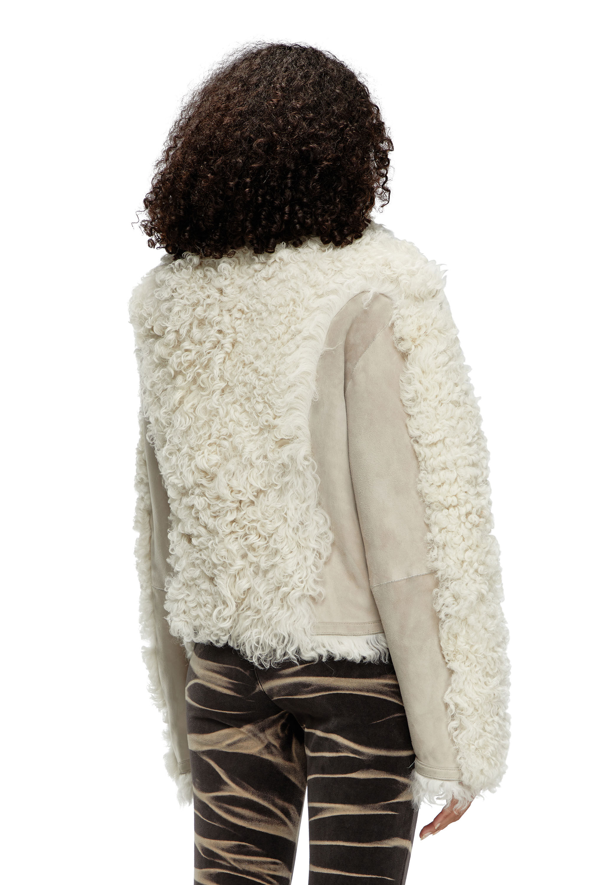 Diesel - L-AUREL, Female's Shearling jacket in White - 5