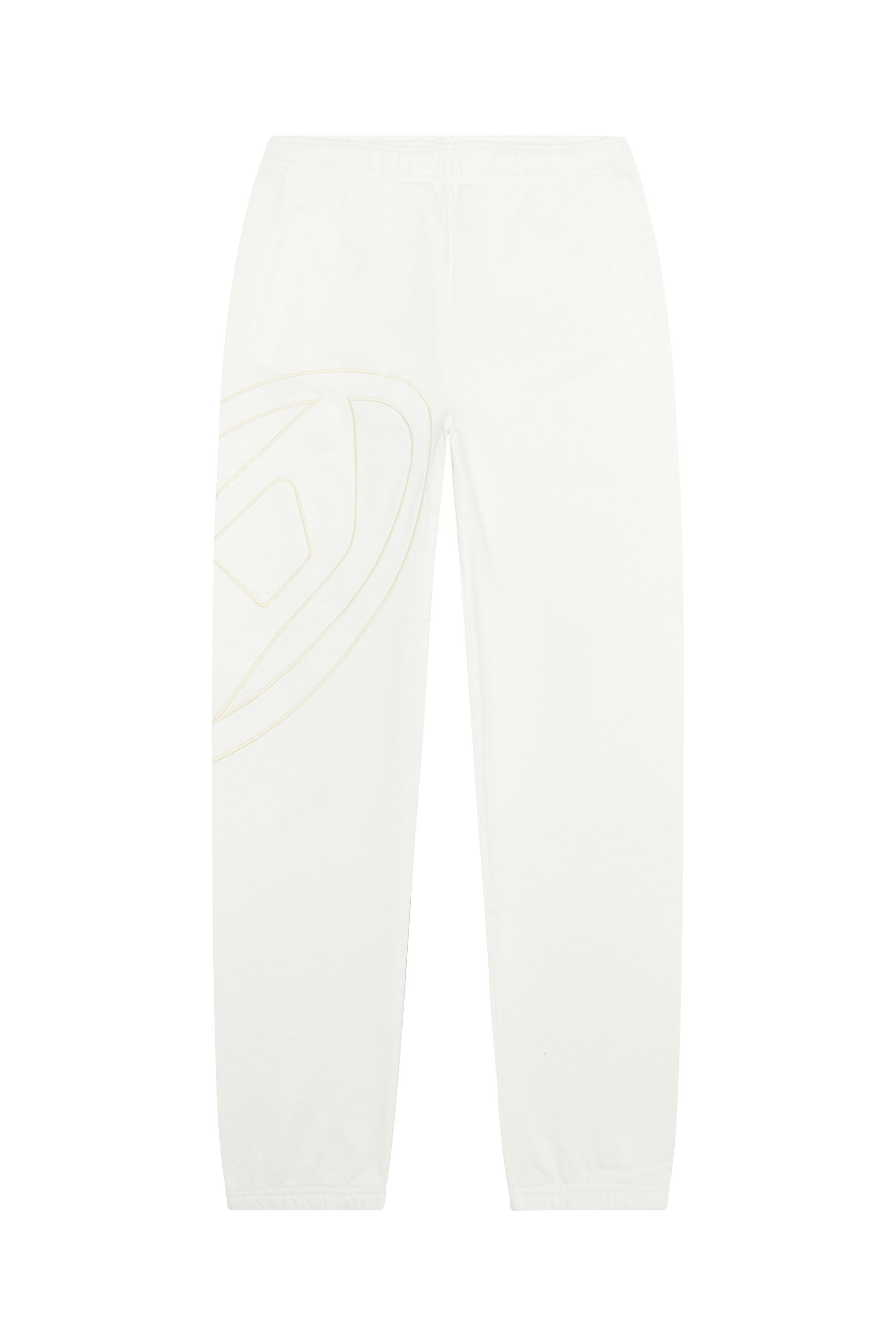Diesel - P-MARKY-MEGOVAL, Male's Sweatpants with maxi D logo in White - 2