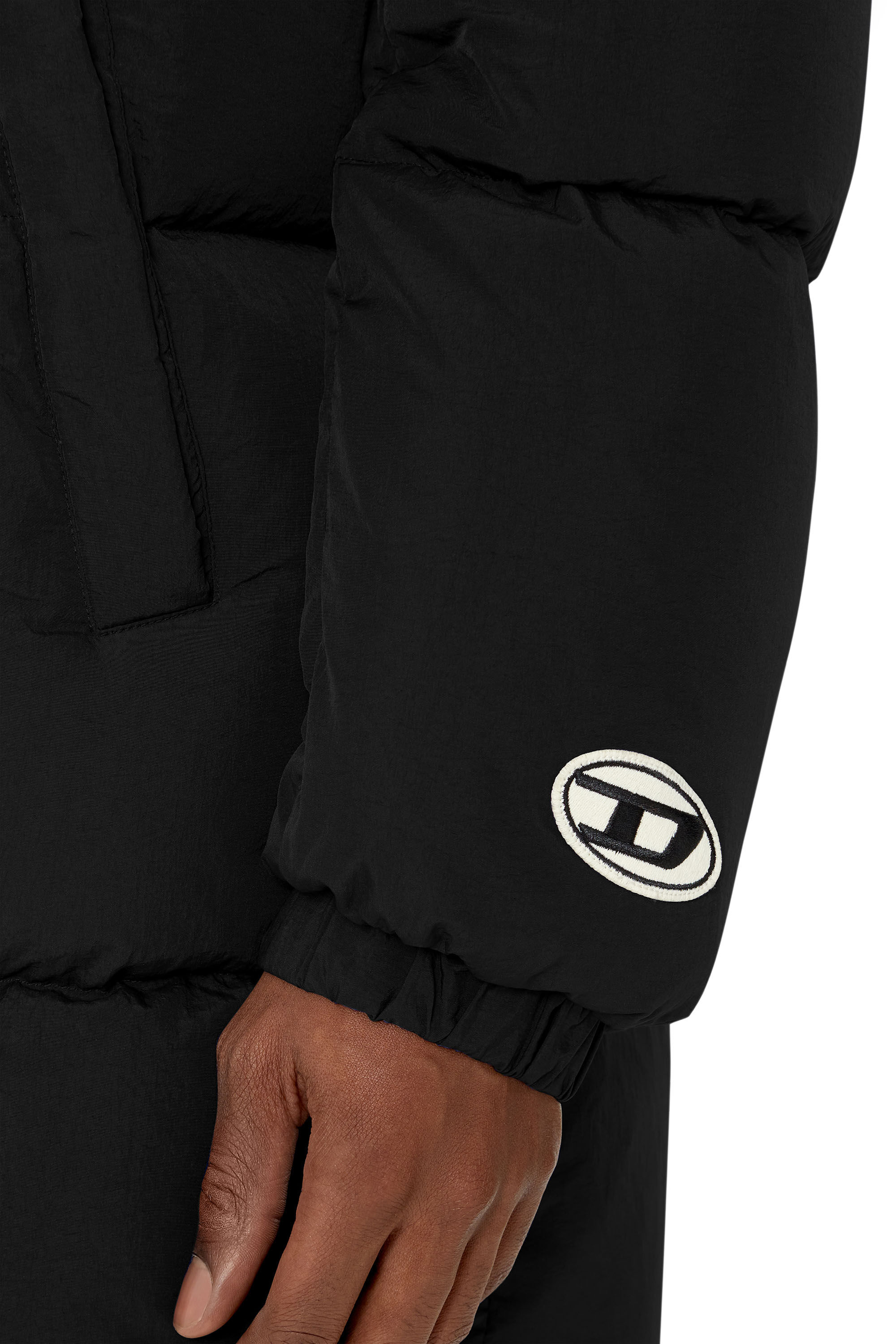 Diesel - W-ROLF-LONG-NW, Manteau en duvet Polygiene ViralOff® Homme in Noir - 3