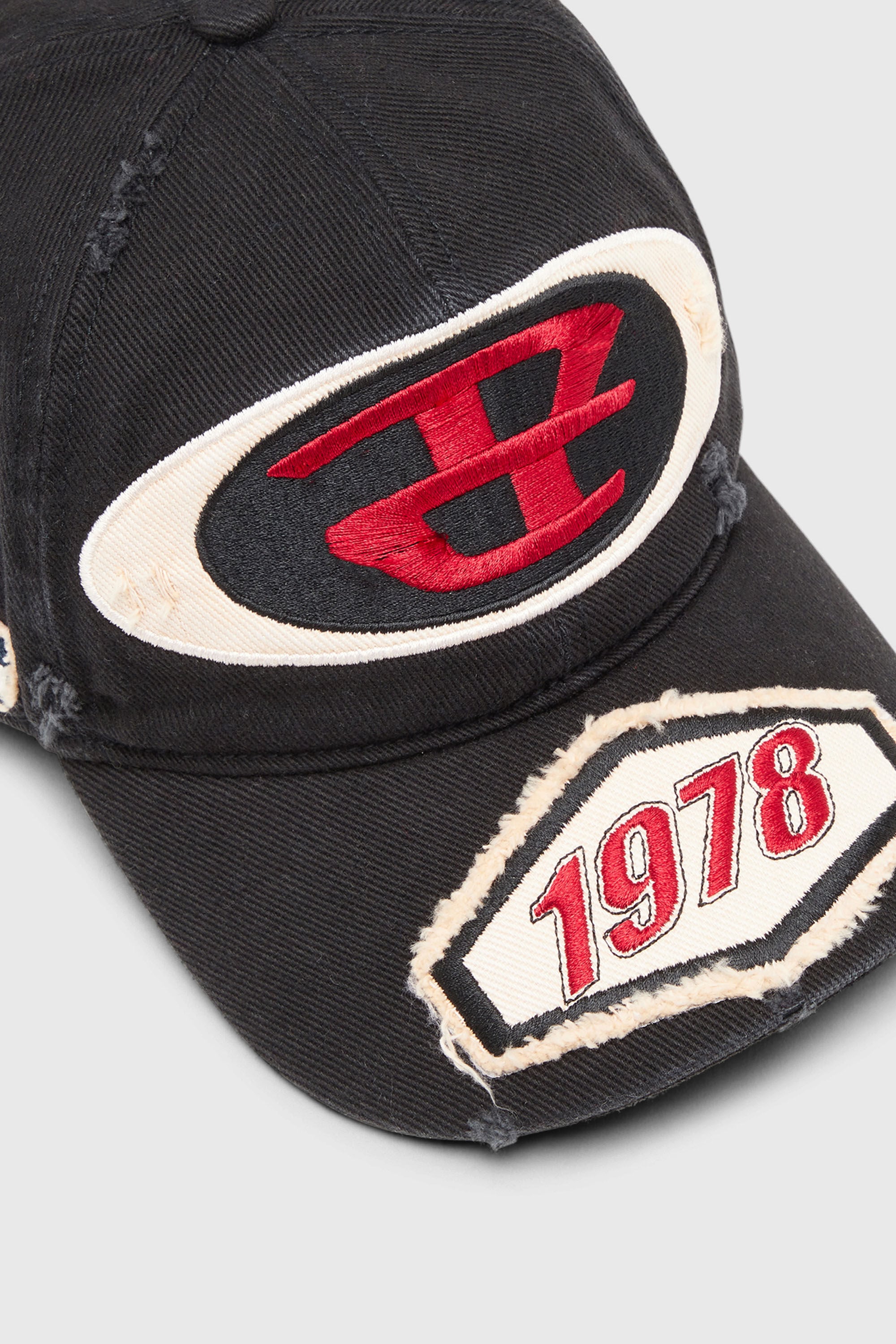Women's Baseball cap with embroidered patches | Black | Diesel