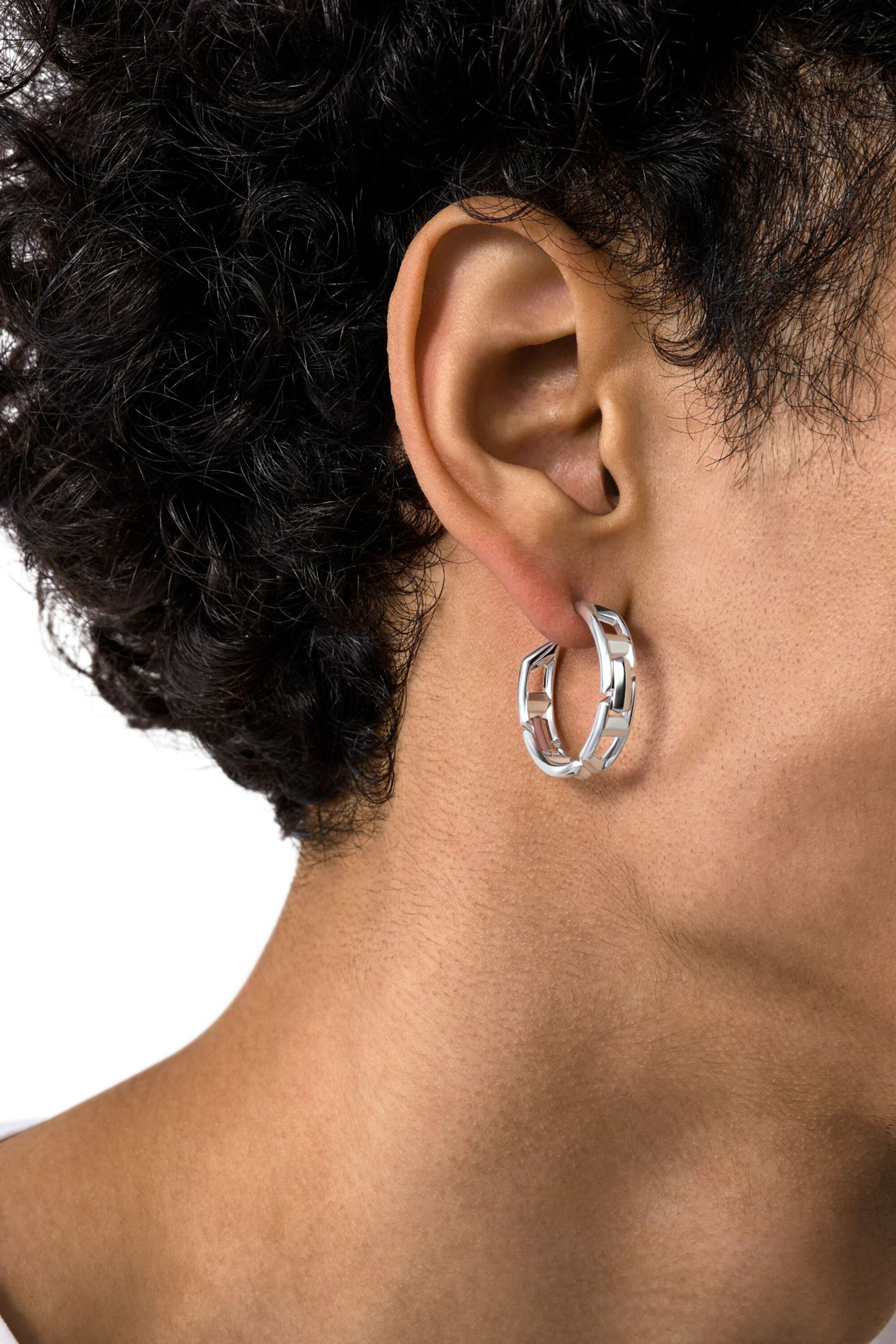 Women's Sterling silver hoop earring | Silver | Diesel {{Country}}