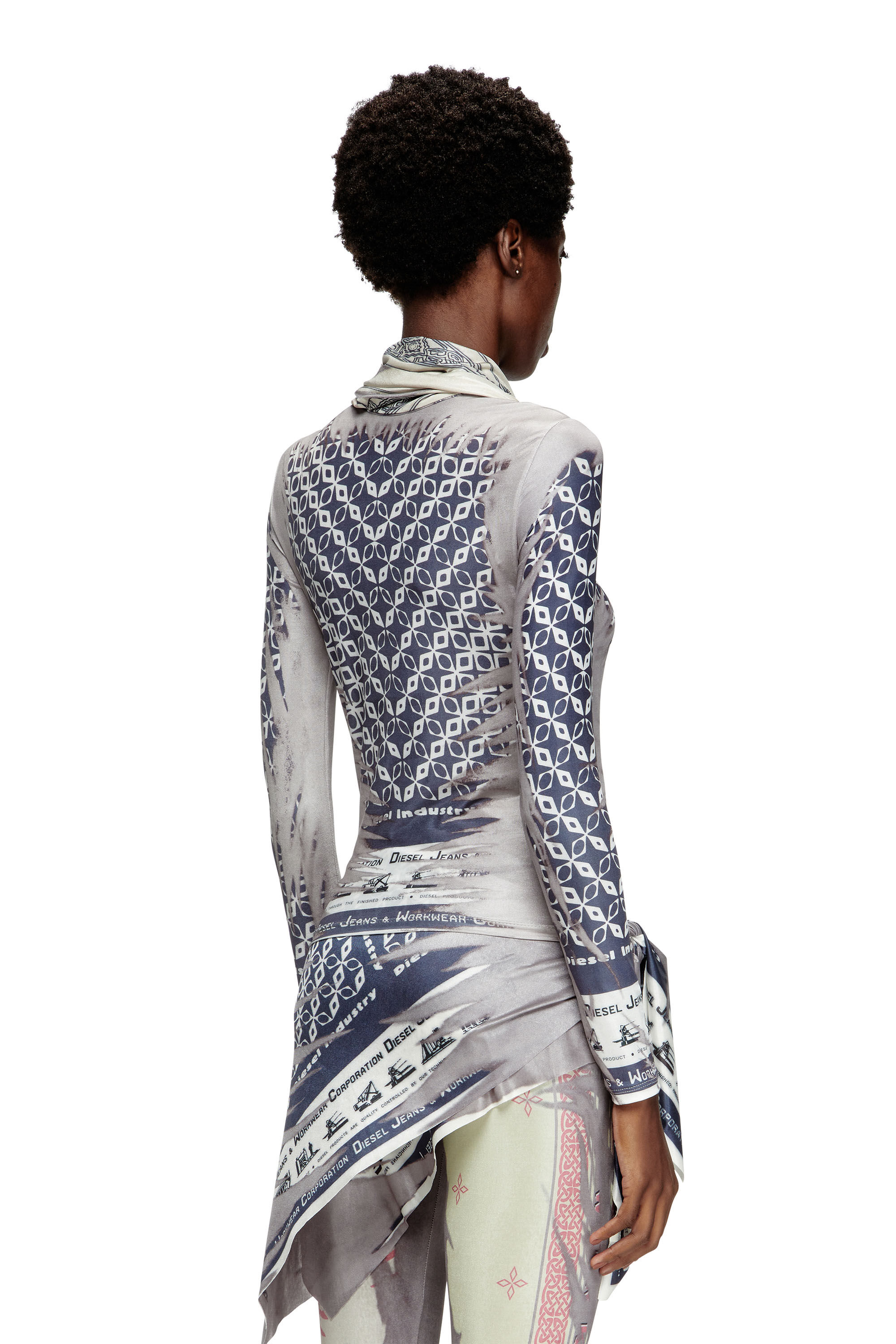Women's Top with bandana neck tie | Multicolor | Diesel