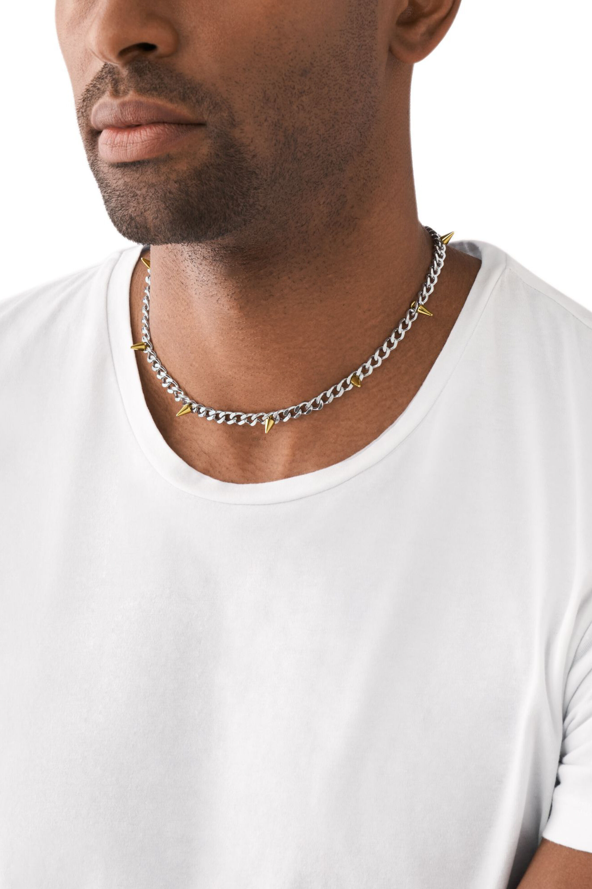 Diesel's chain necklace two-tone stainless steel | Diesel