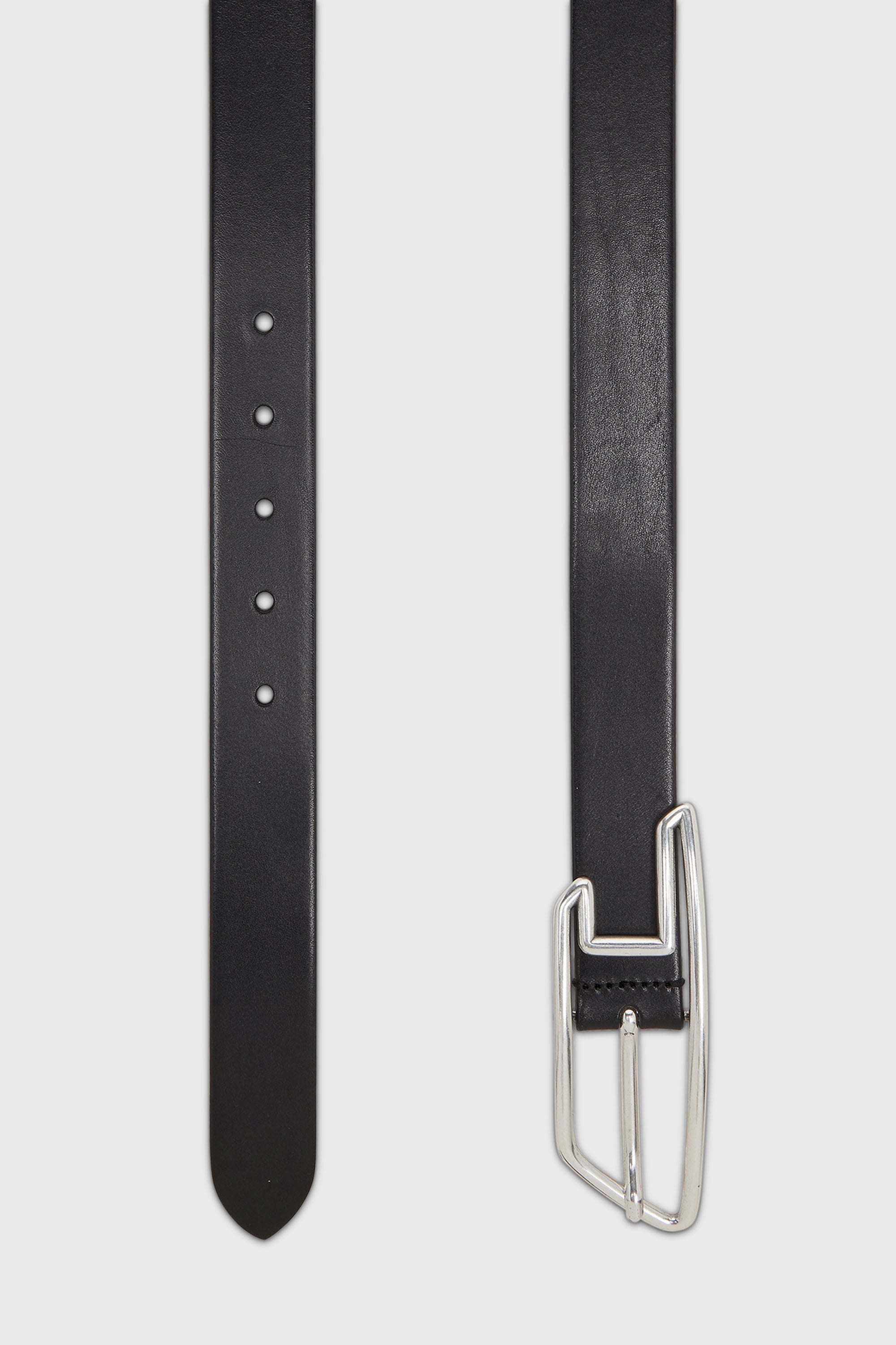 Diesel - B-D LINE 30, Cintur&oacute;n 3 cm de cuero con hebilla con el logotipo D Unisex in Negro - 3