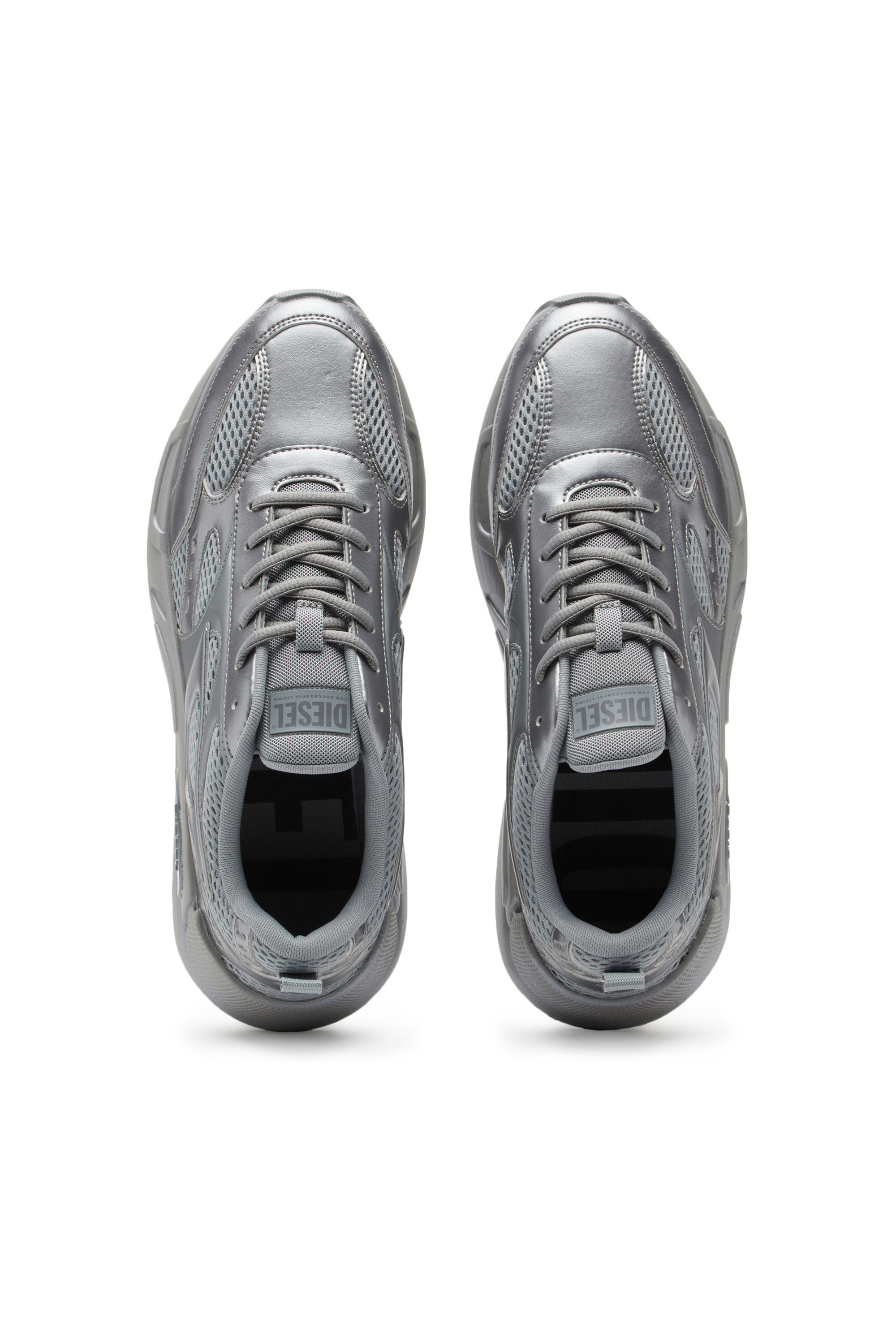 Diesel - S-SERENDIPITY SPORT, S-Serendipity Sport - Sneakers monochromes en mesh nacré Homme in Gris - 4