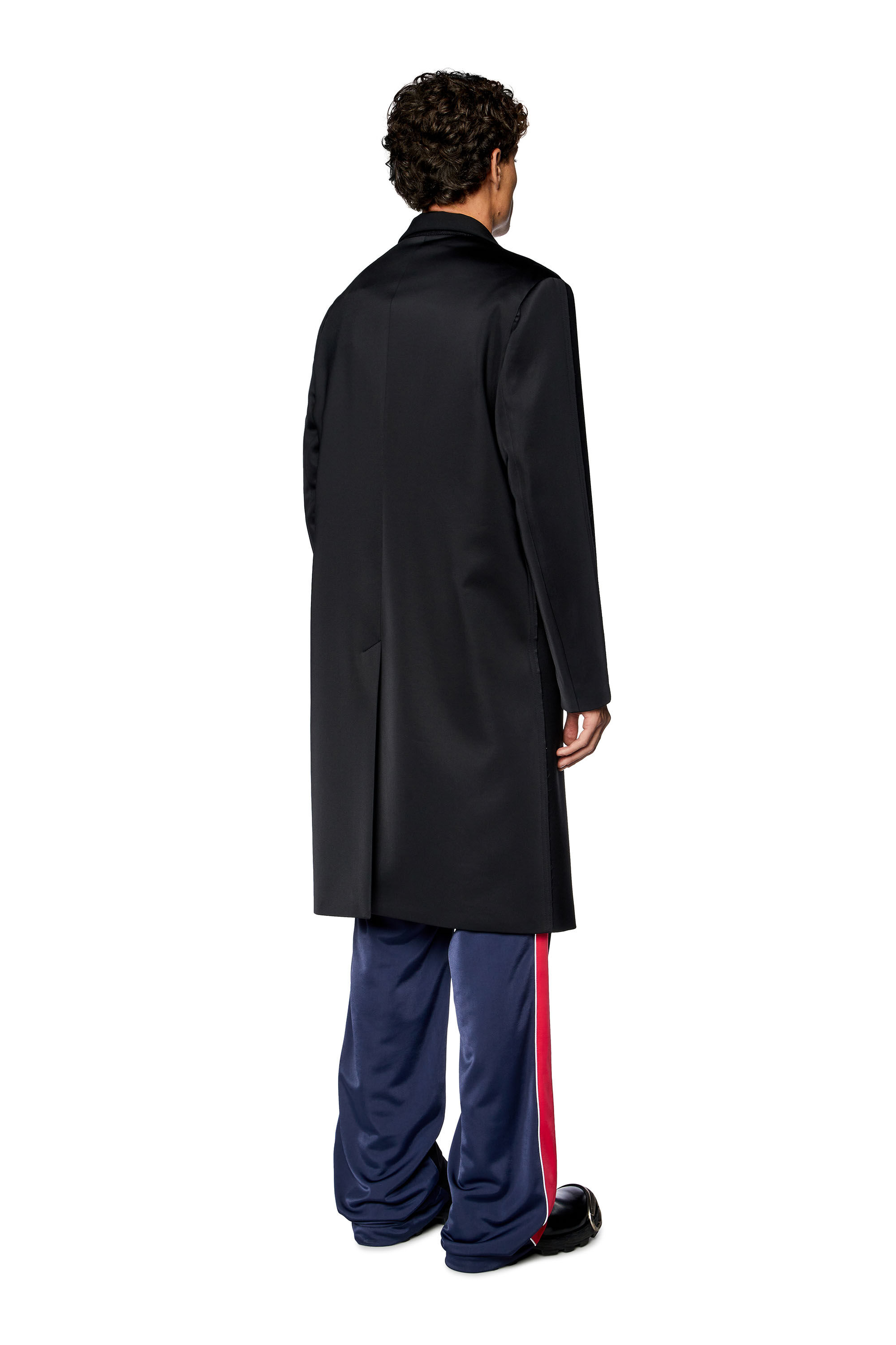 Men's Hybrid coat in cool wool and jersey | Black | Diesel US