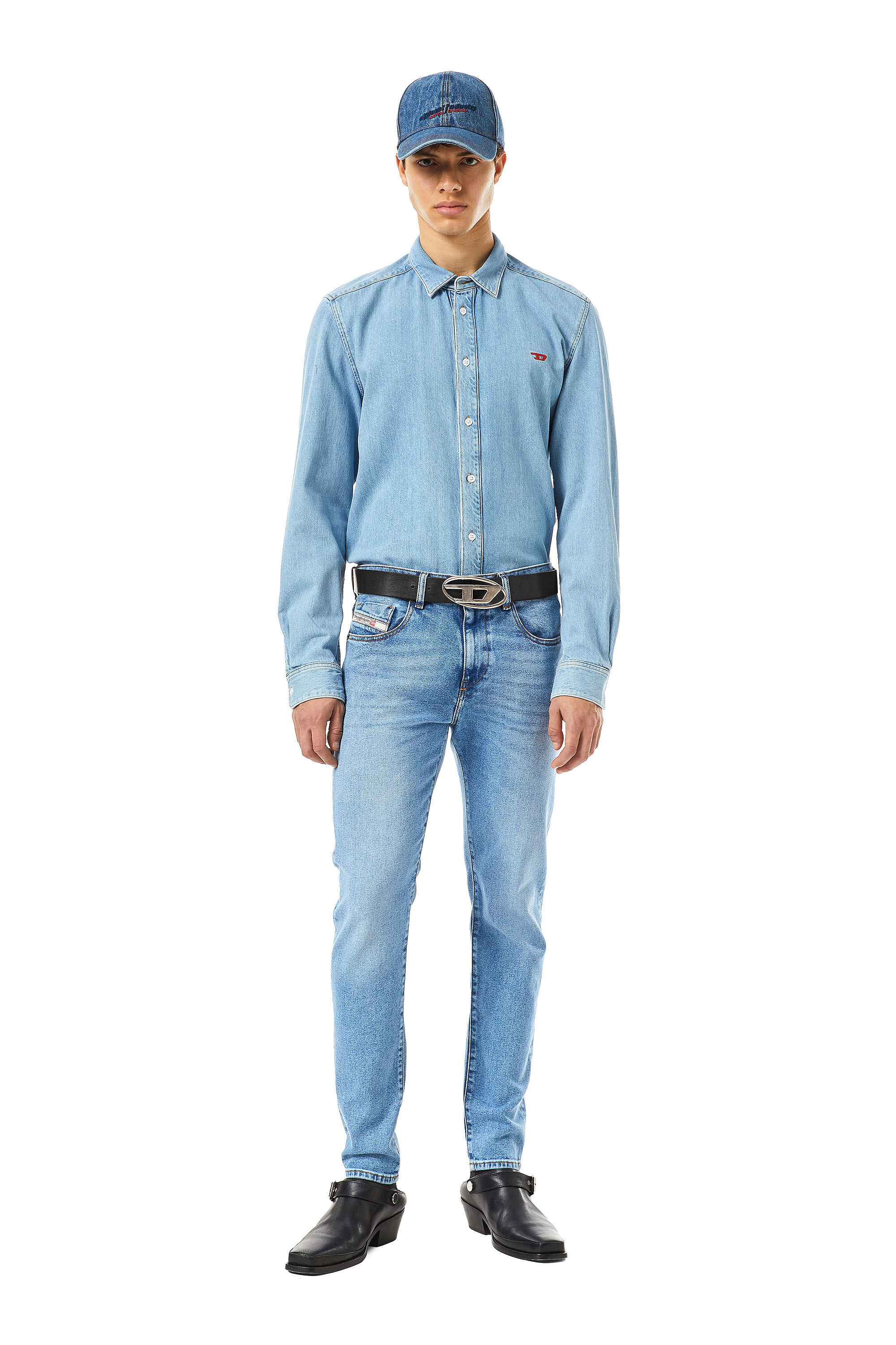 Diesel - Male's Slim Jeans 2019 D-Strukt 09B92, Light Blue - 1