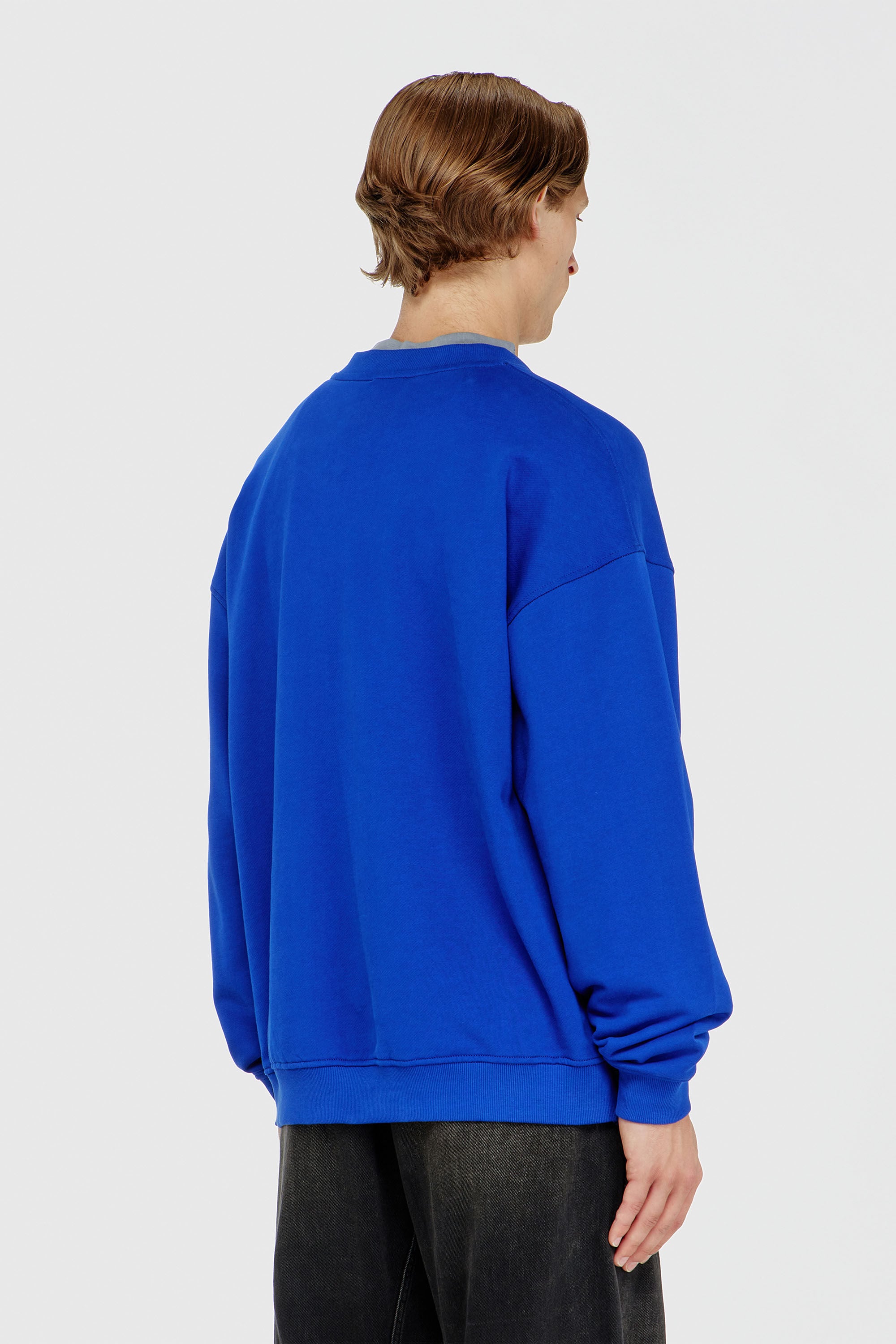 Diesel - S-BOXT-AA1, Man's Cotton sweatshirt with graphic print in White/Blue - 4