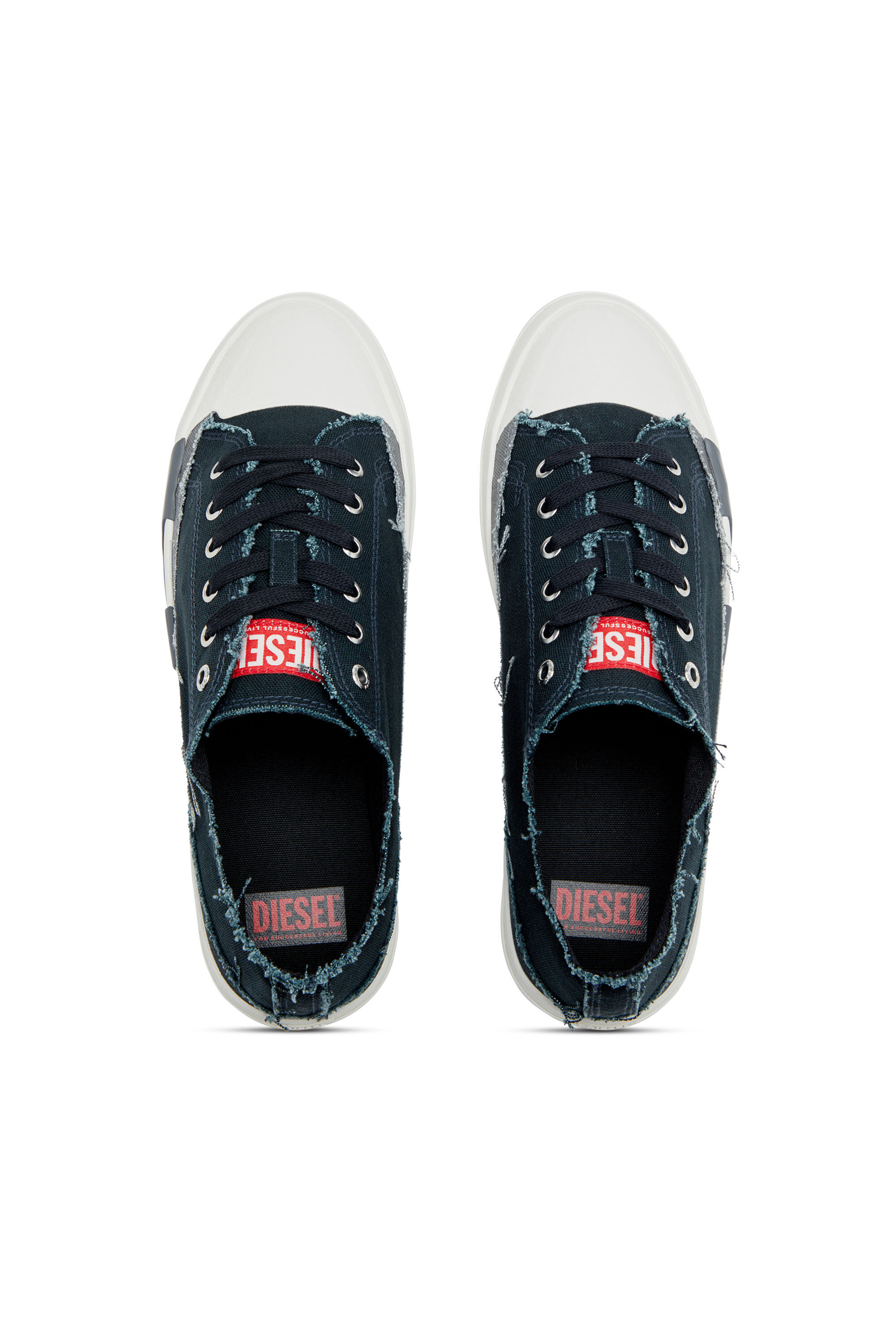 洋書『High Quality Design on a Low Budget』 Men's S-D-Verse-Sneakers in frayed canvas | Multicolor | Diesel