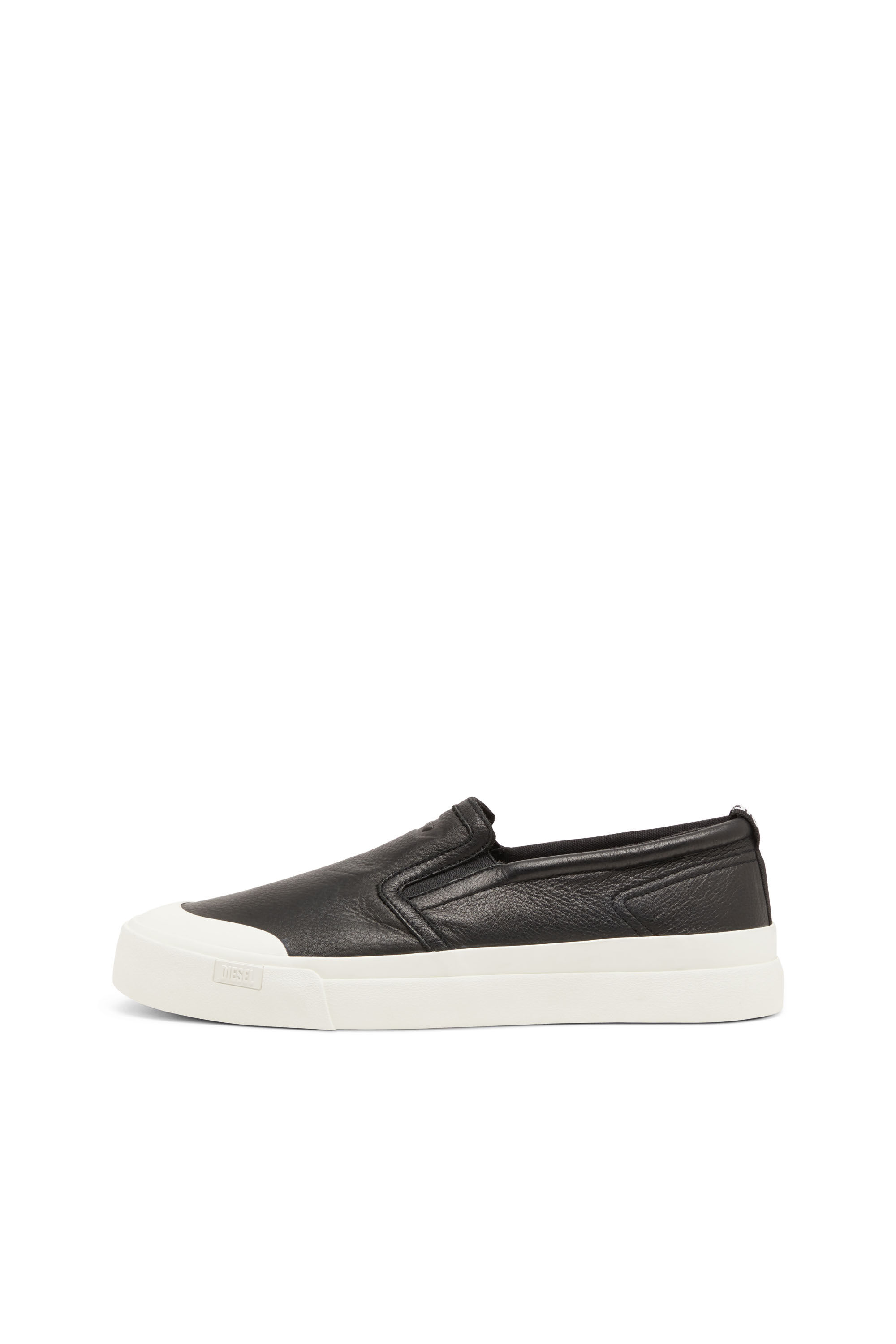 Diesel - S-ATHOS SLIP ON, Male's S-Athos-Slip-on sneakers in plain leather in Black - 7