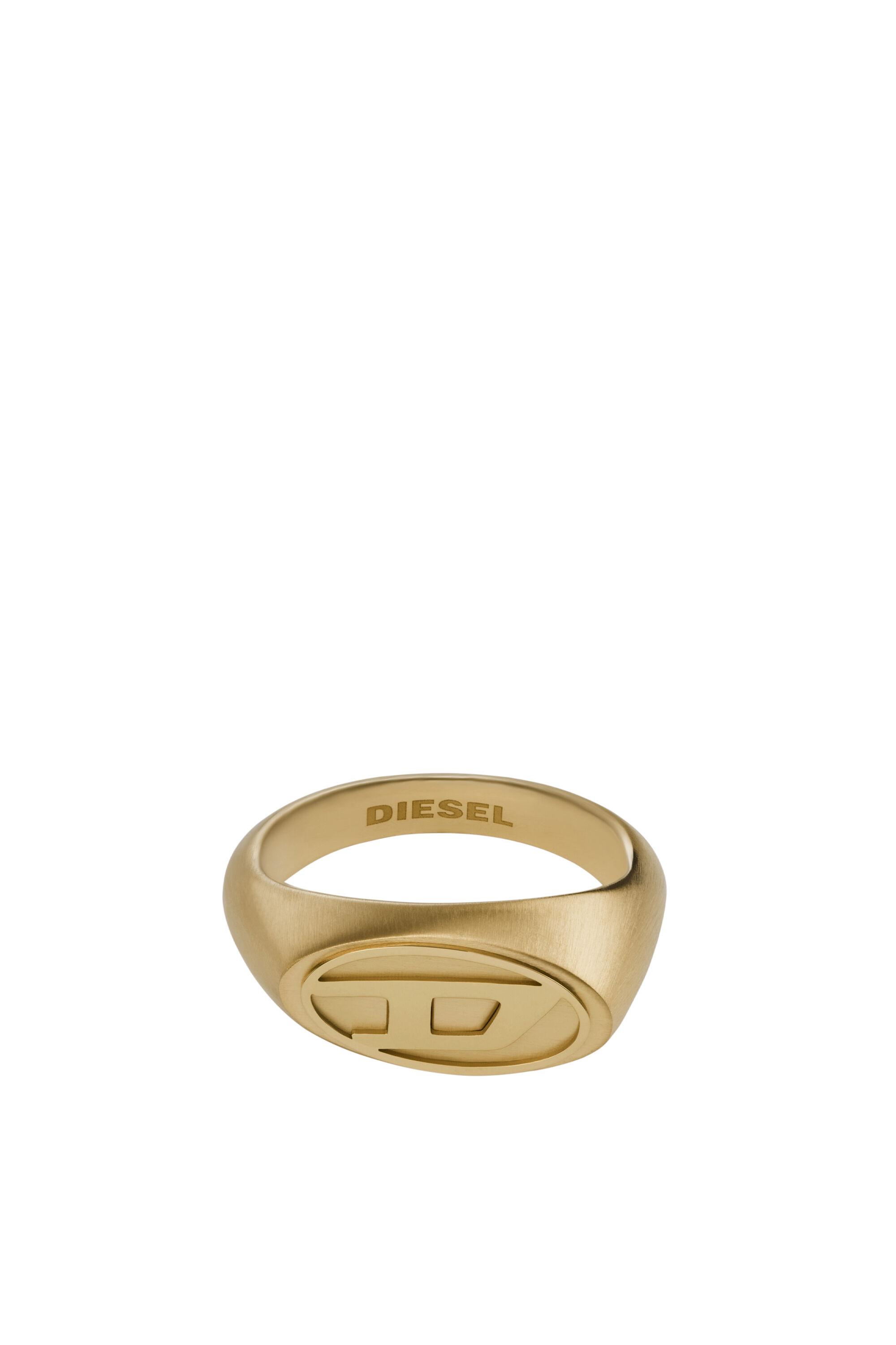 Diesel - DX1376, Bague à logo D en acier inoxydable couleur or Mixte in Doré - 2