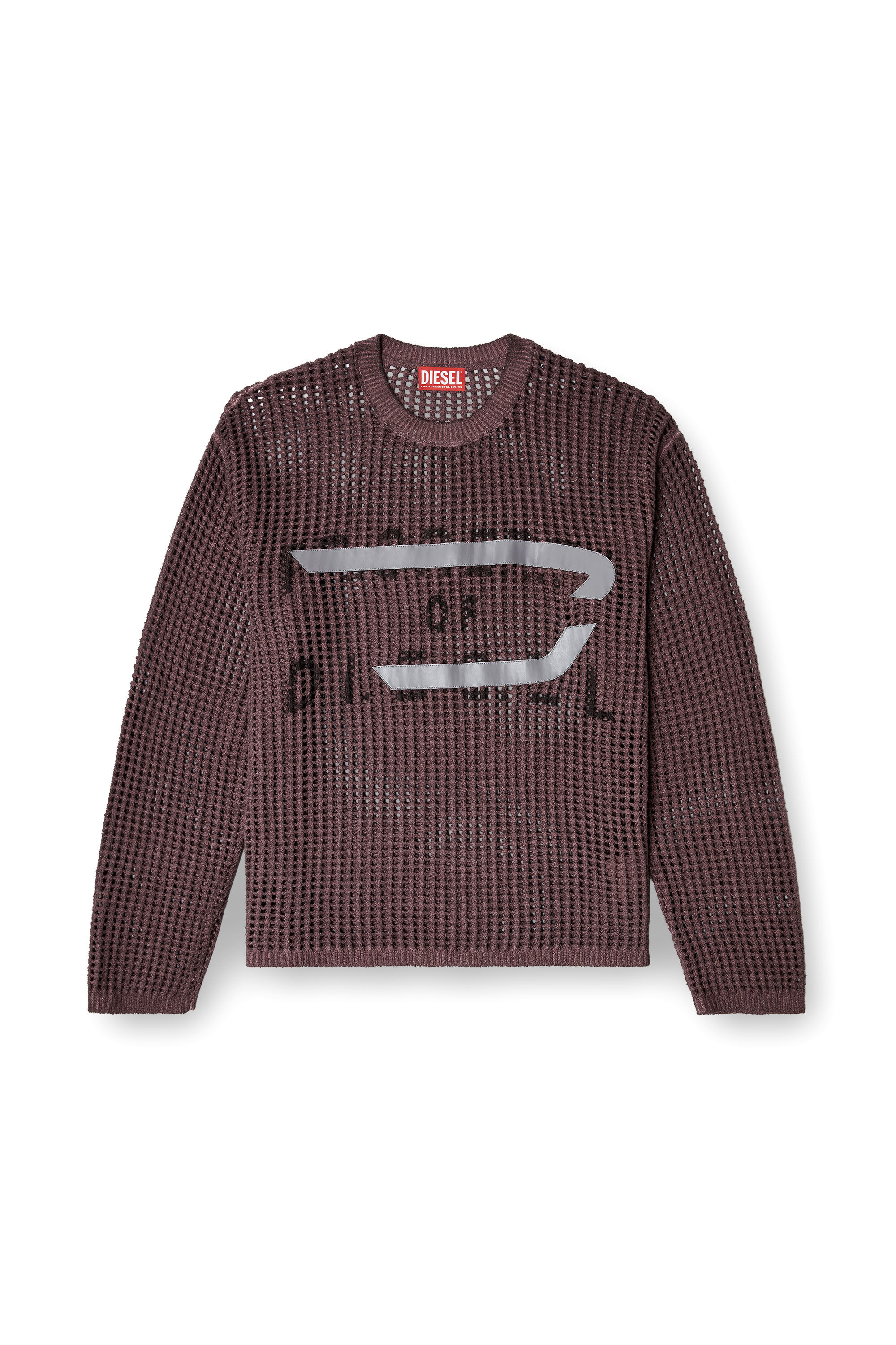 Men's Long-sleeve mesh-knit top | Violet | Diesel