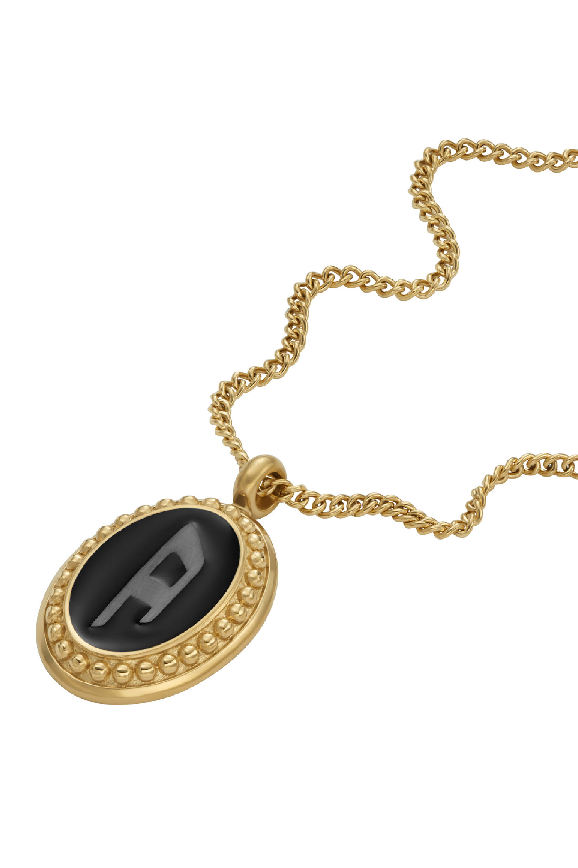 Women's Gold stainless steel pendant necklace | Gold | Diesel
