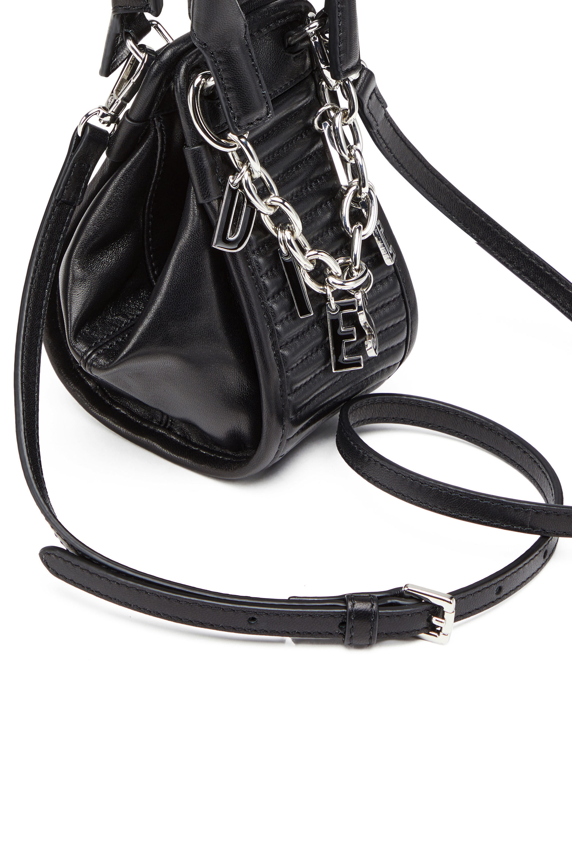 Diesel - D-VINA-RR XXS, Woman's D-Vina-RR XXXS - Mini bag in quilted leather in Black - 2